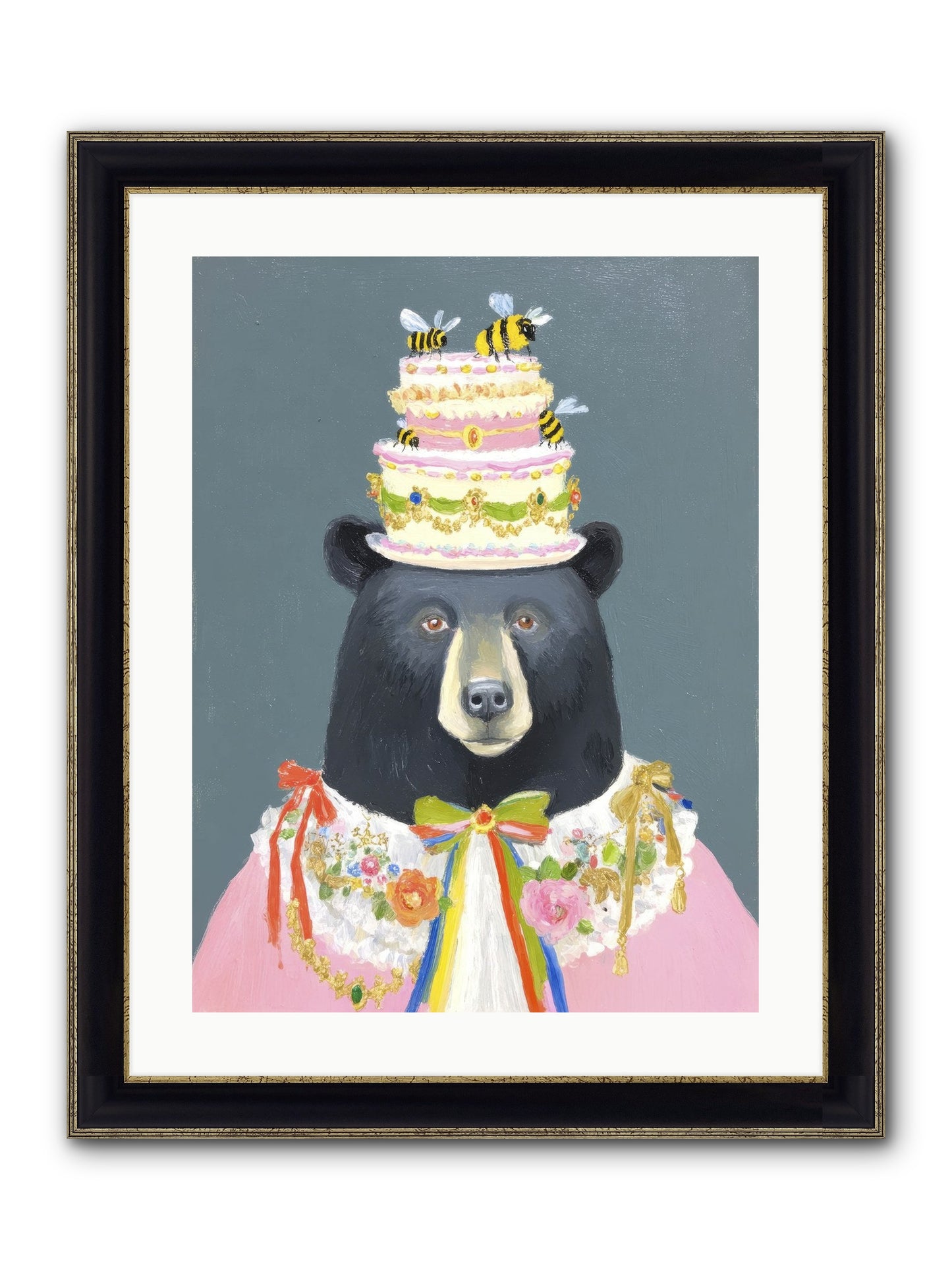 The Delightful Affair Framed Print - Black & Gold 18x24