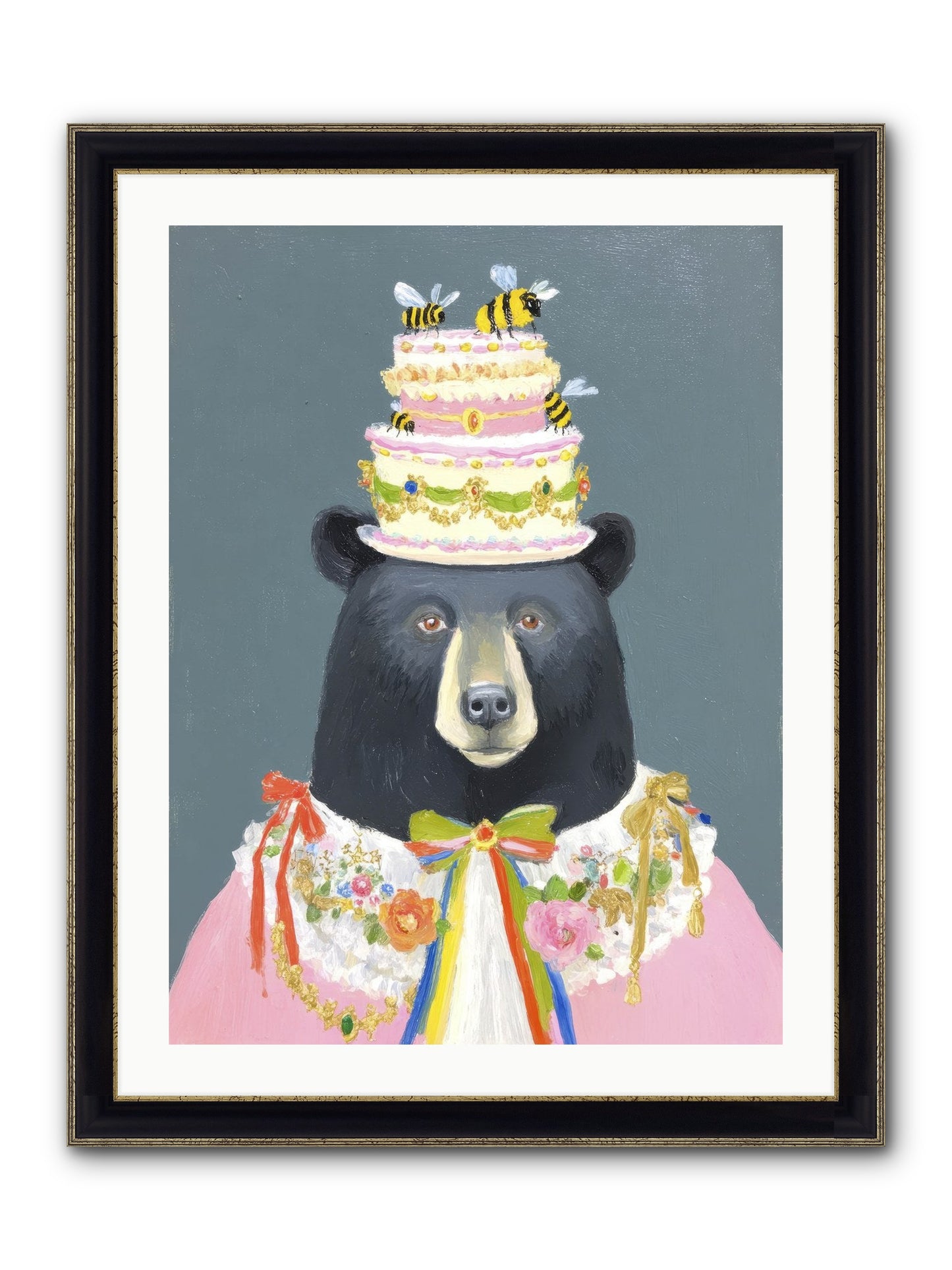 The Delightful Affair Framed Print - Black & Gold 24x32