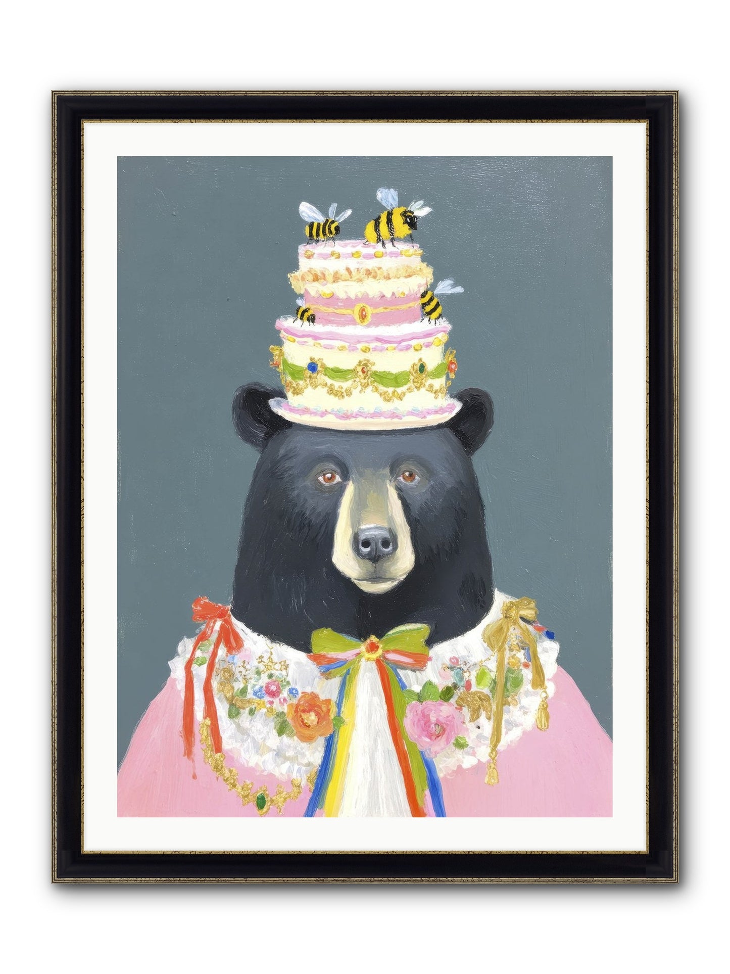 The Delightful Affair Framed Print - Black & Gold 30x40