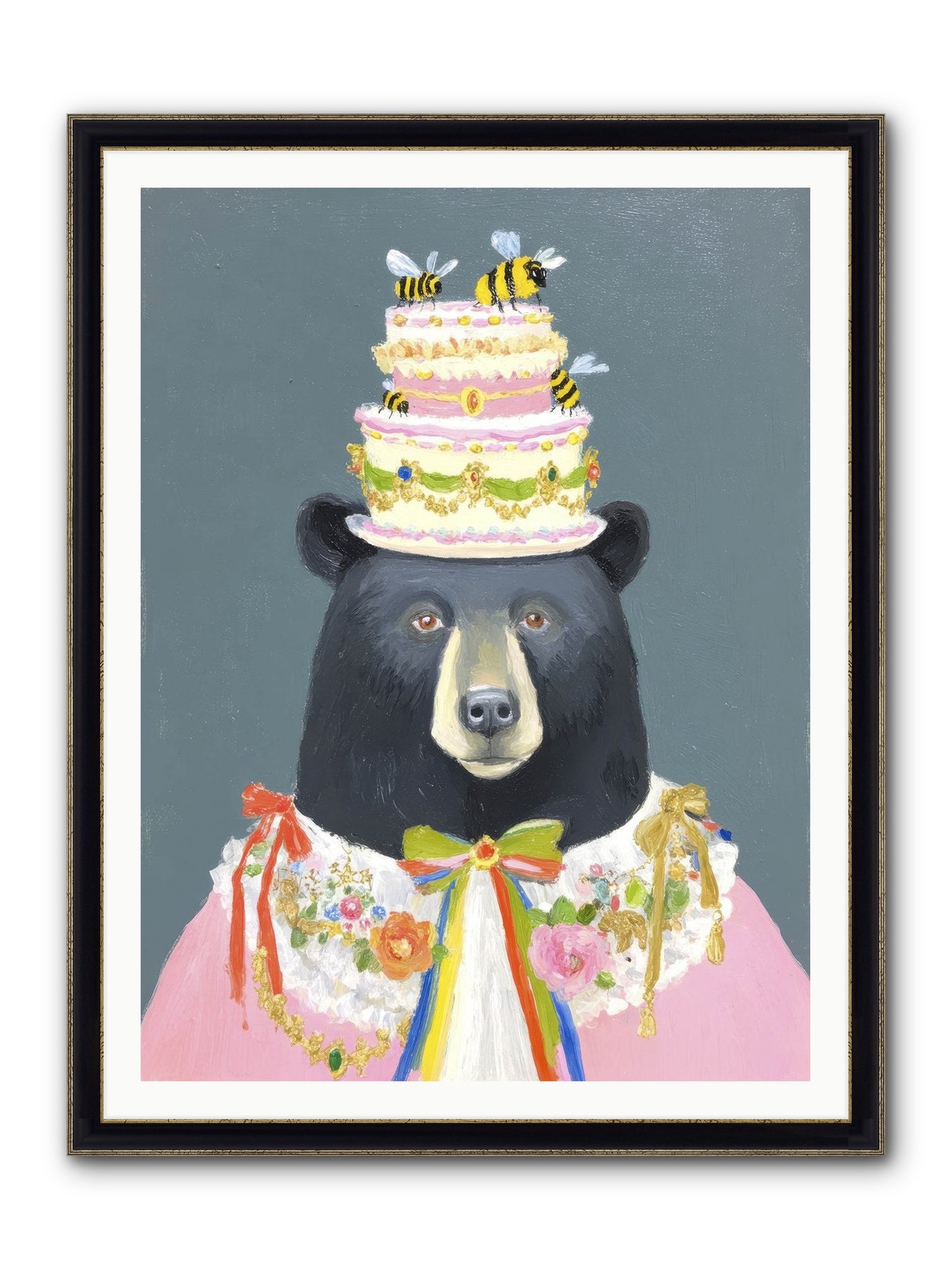 The Delightful Affair Framed Print - Black & Gold 36x48