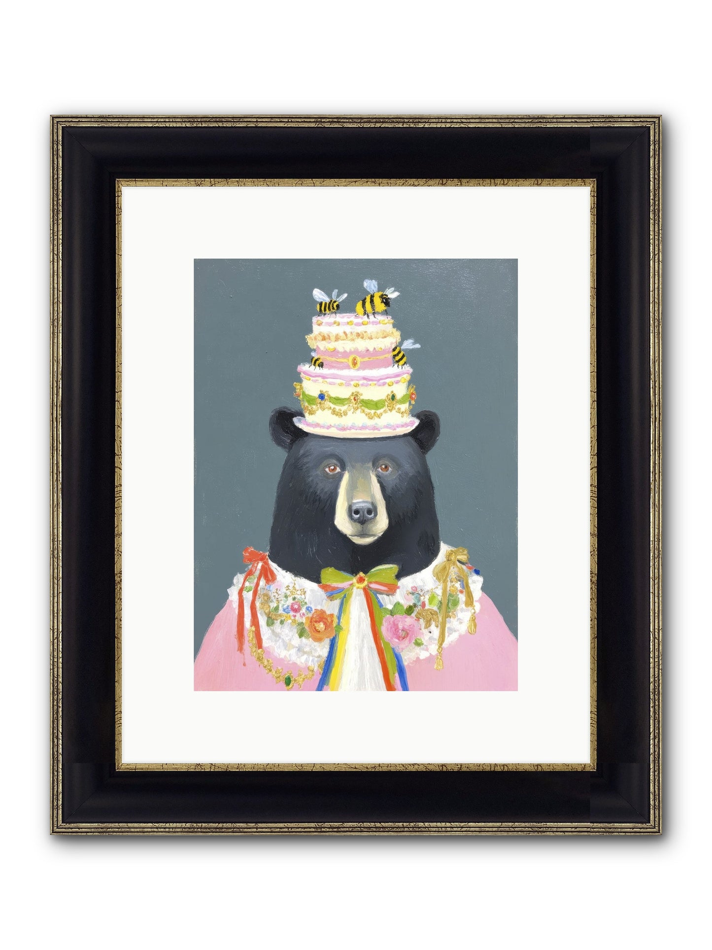The Delightful Affair Framed Print - Black & Gold 9x12