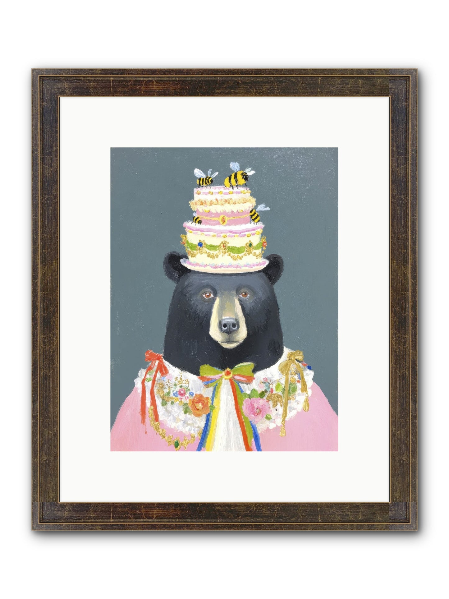 The Delightful Affair Framed Print - Slimwoods Black/Gold 9x12