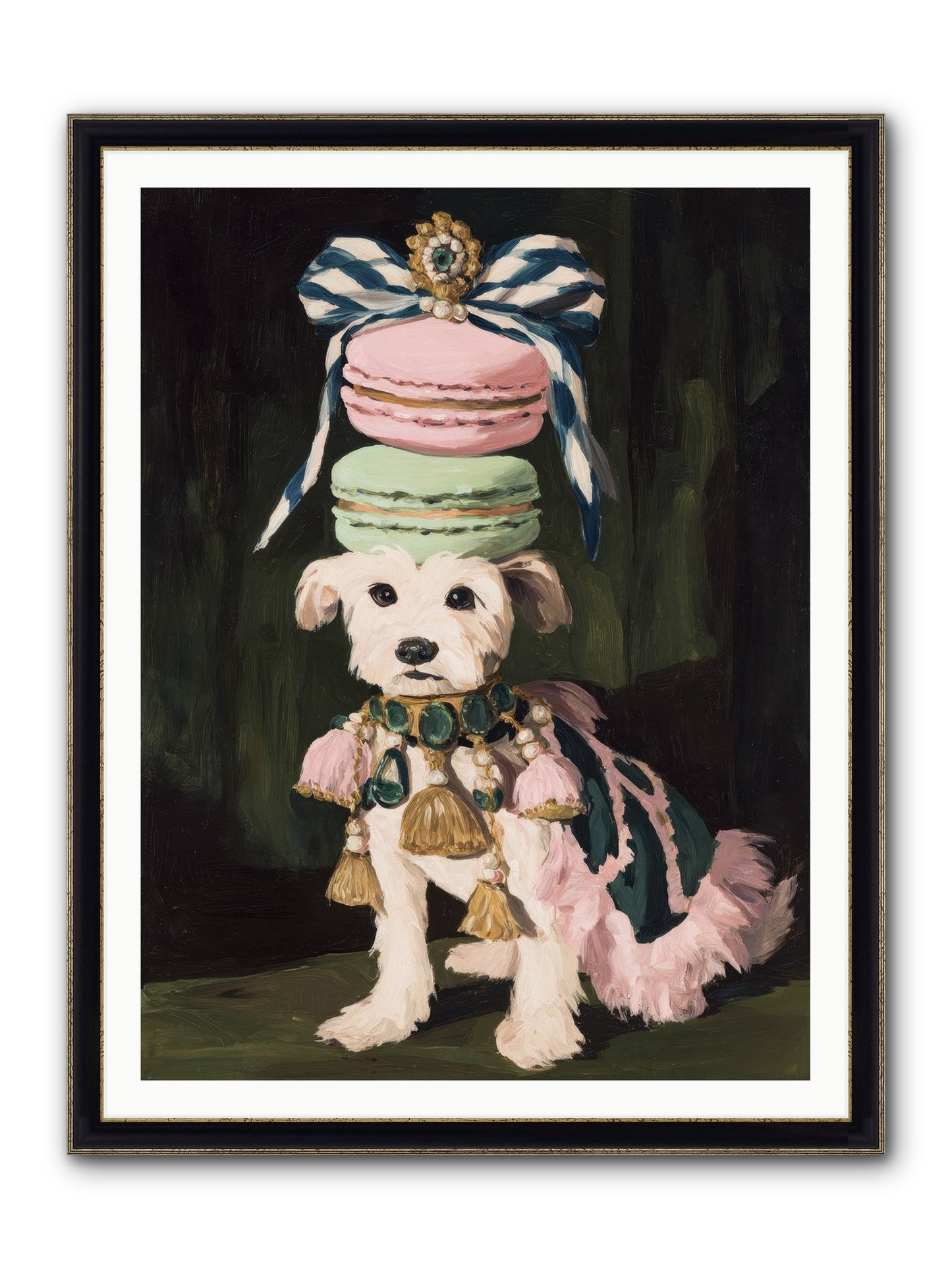 The Delirious Hour Framed Print - Black & Gold 36x48