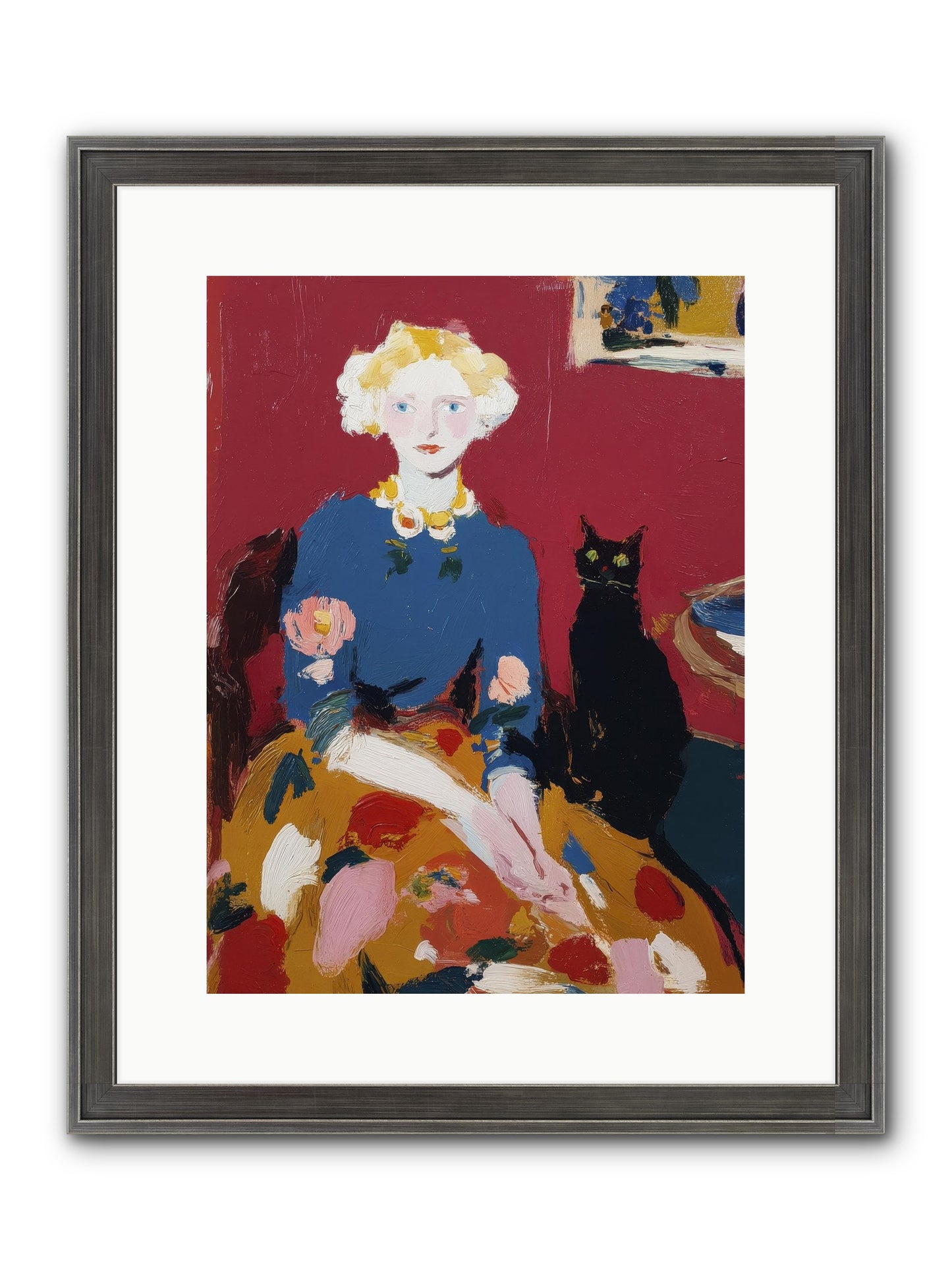 The Devoted Pair Framed Print - Slimwoods Black/Silver 12x16