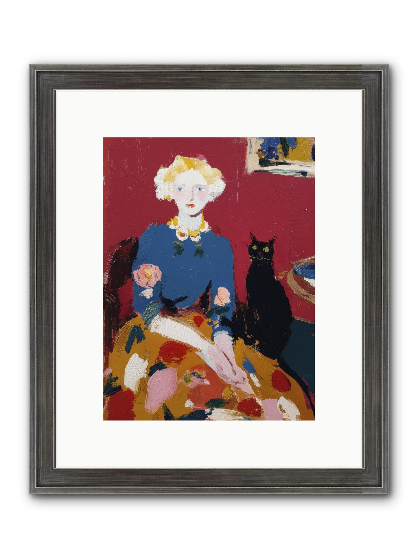 The Devoted Pair Framed Print - Slimwoods Black/Silver 9x12