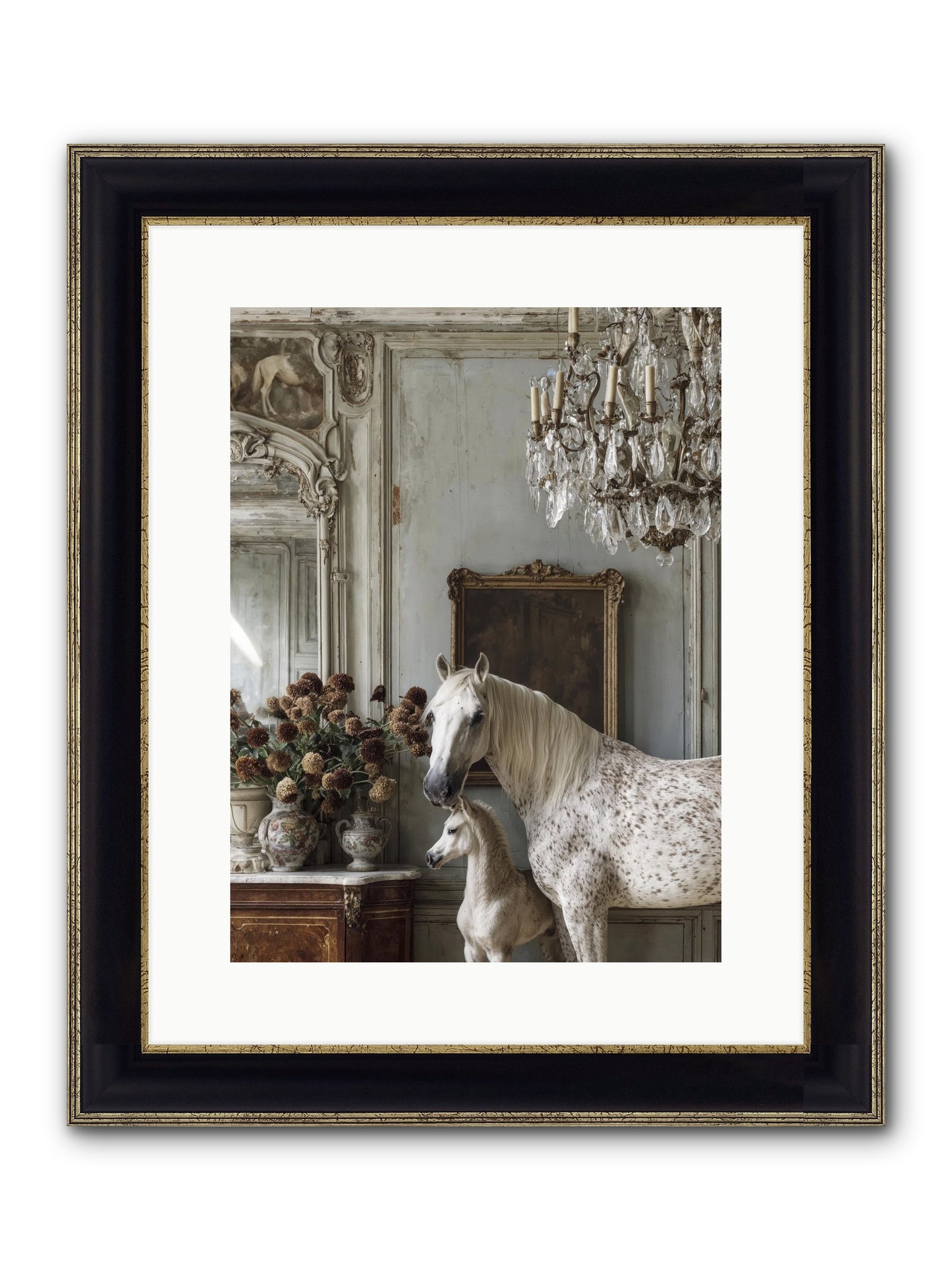 The Diminutive Duchess Framed Print - Black & Gold 12x16