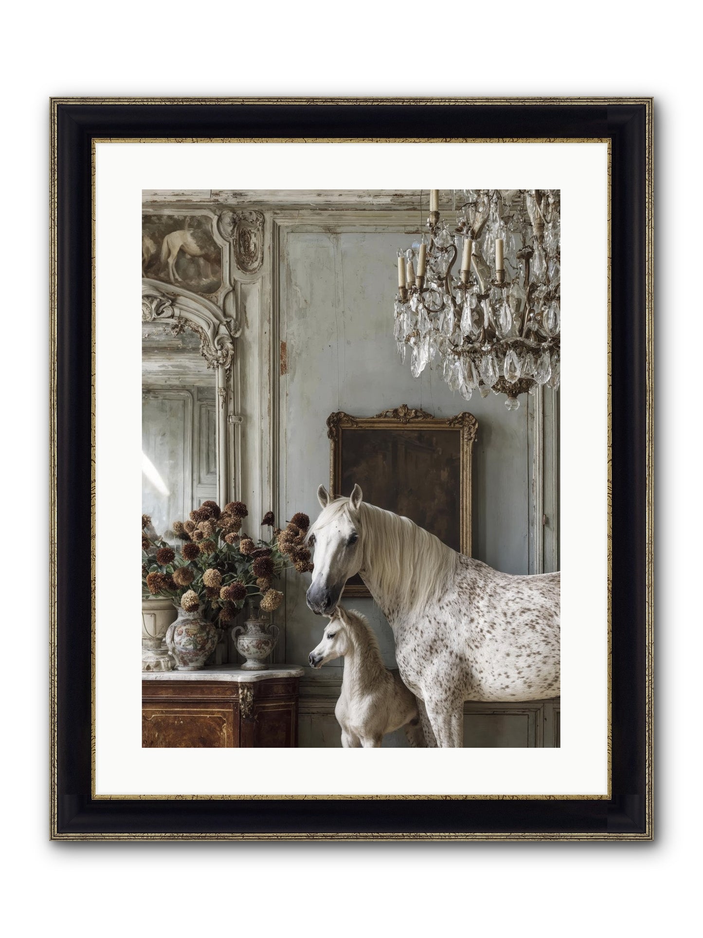 The Diminutive Duchess Framed Print - Black & Gold 18x24