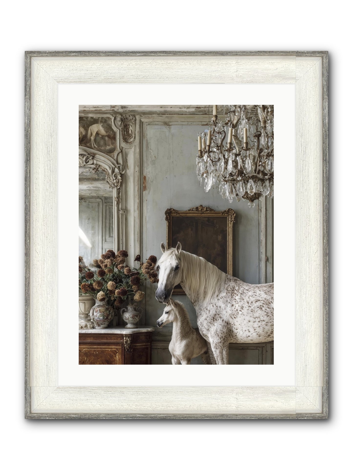 The Diminutive Duchess Framed Print - Driftwood White 18x24