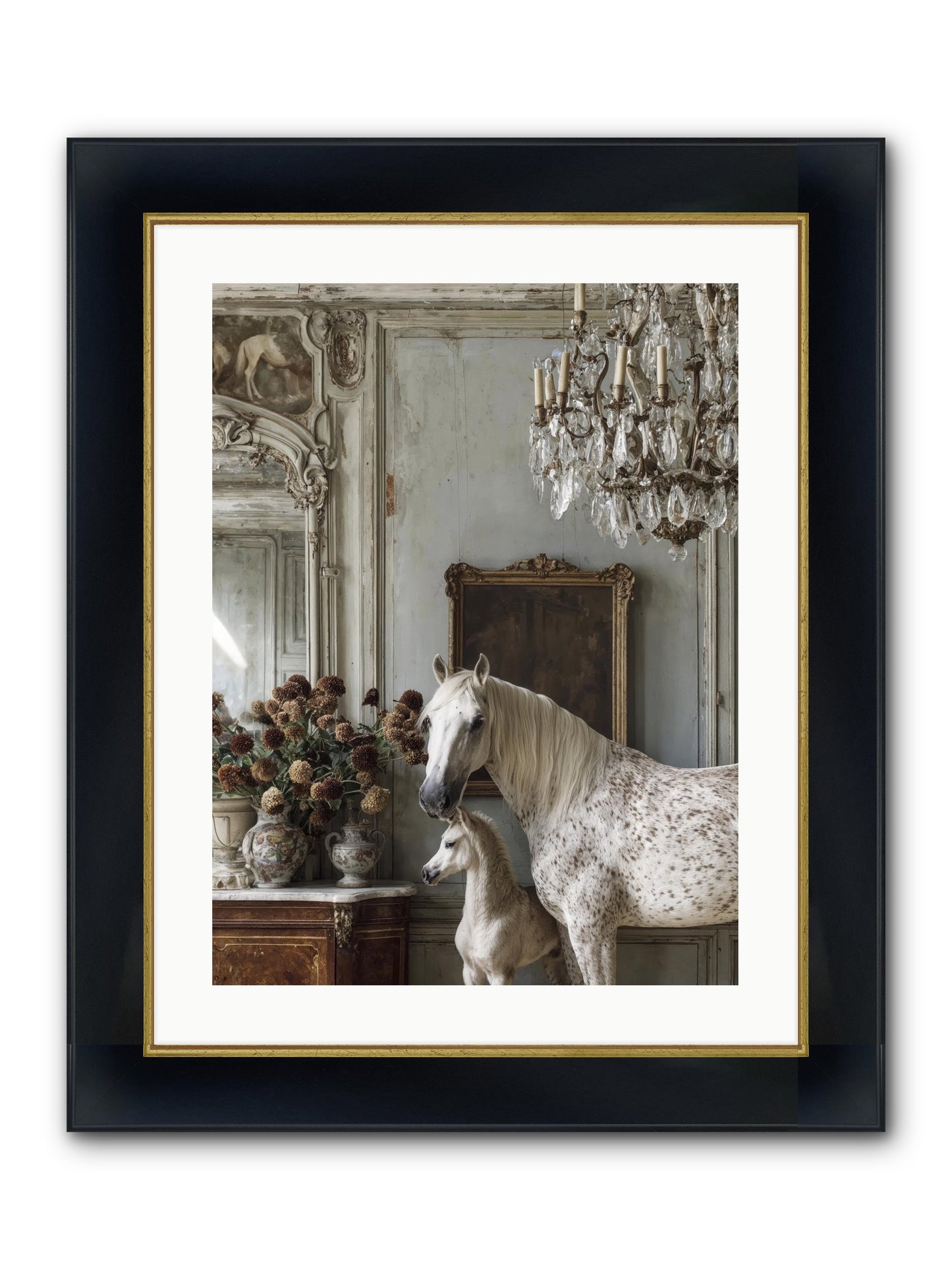 The Diminutive Duchess Framed Print - Wide Black w/Gold 18x24