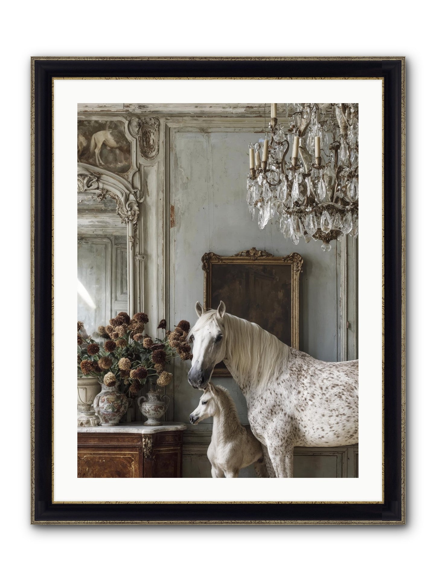 The Diminutive Duchess Framed Print - Black & Gold 24x32