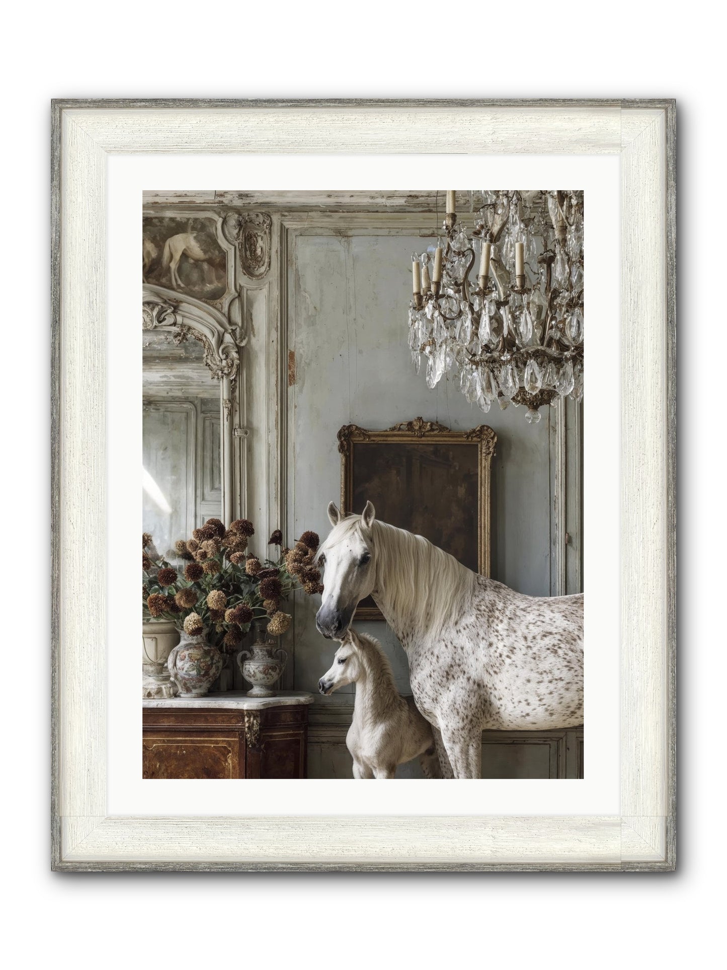 The Diminutive Duchess Framed Print - Driftwood White 24x32