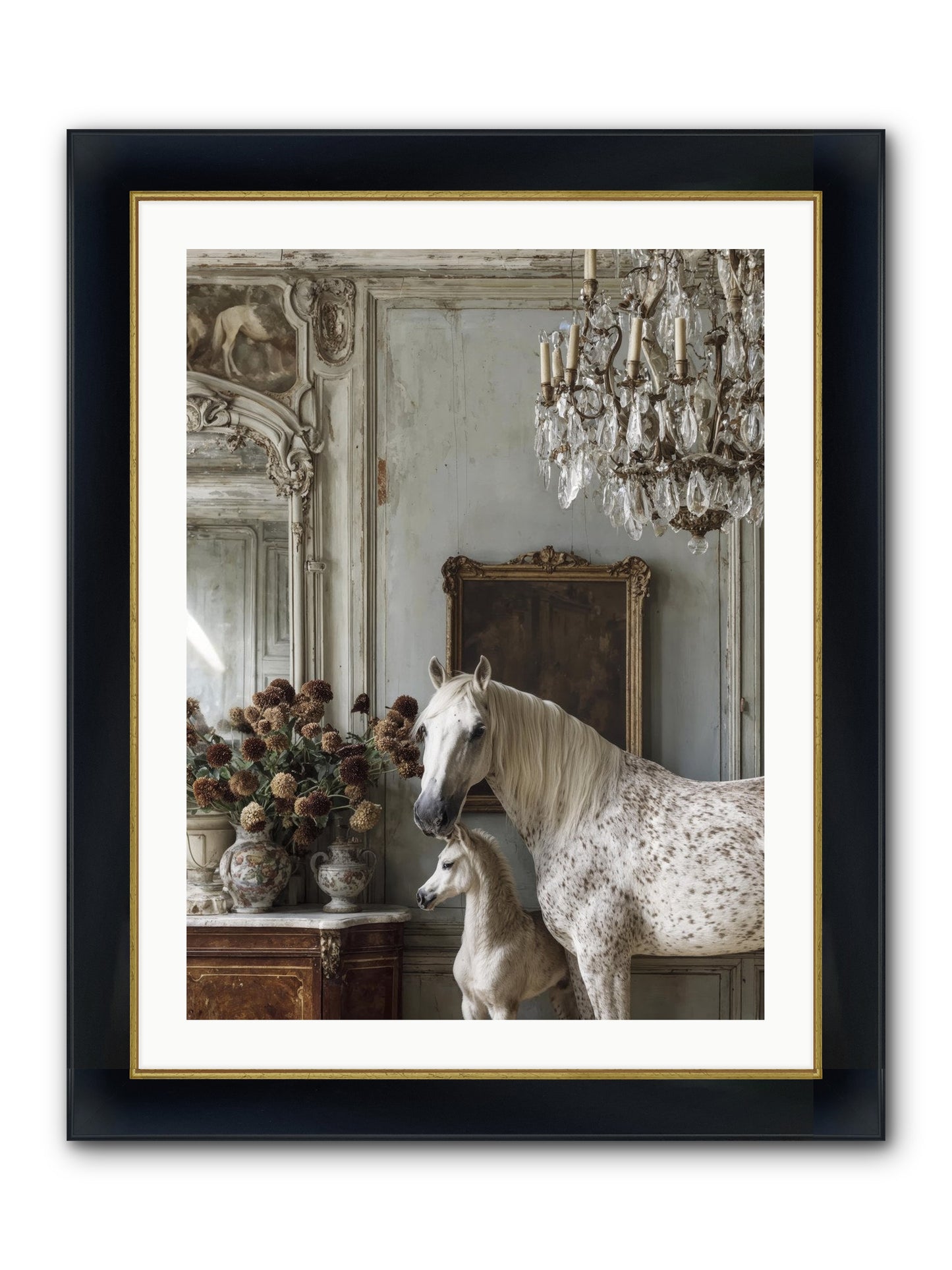 The Diminutive Duchess Framed Print - Wide Black w/Gold 24x32