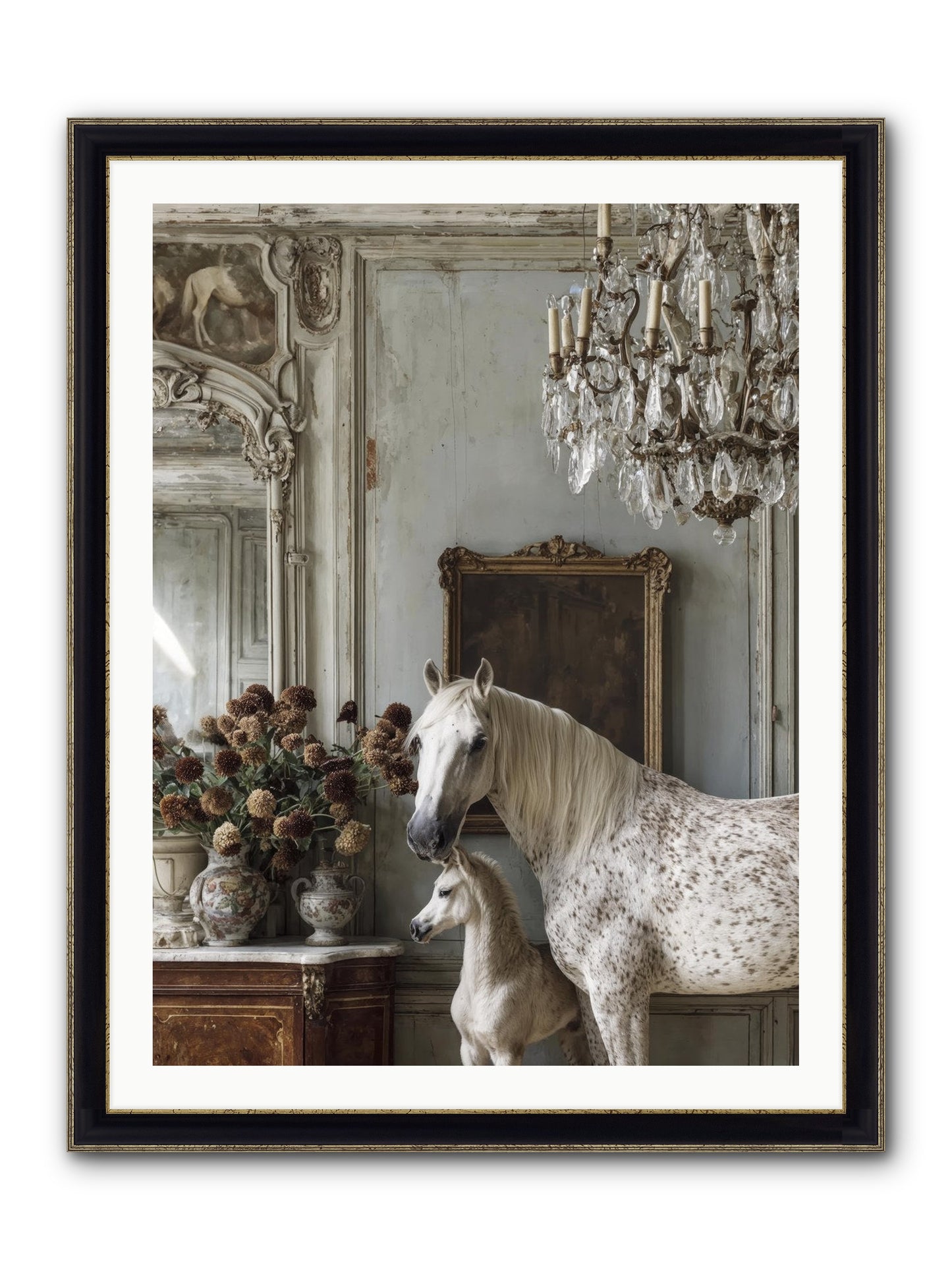 The Diminutive Duchess Framed Print - Black & Gold 30x40