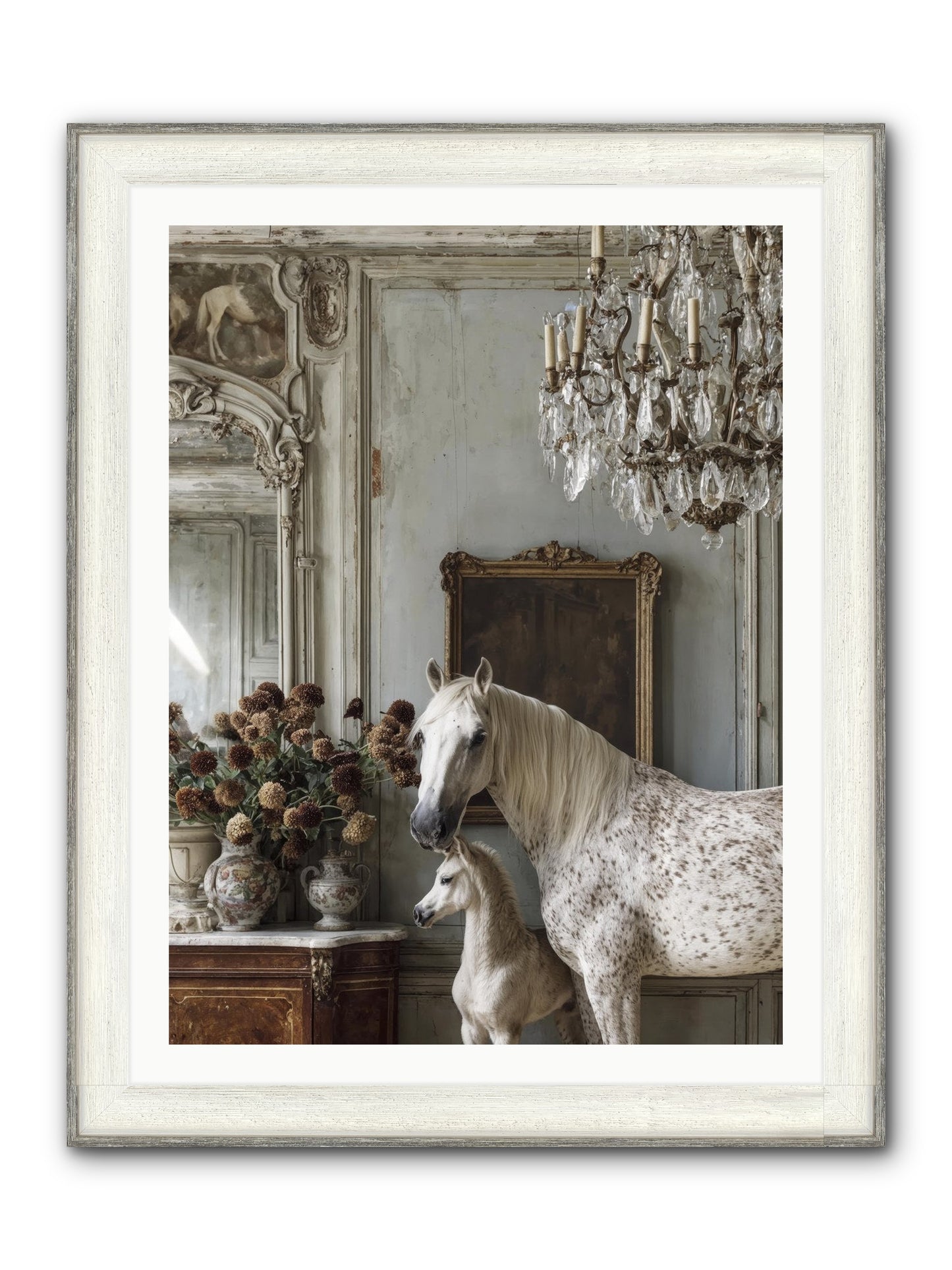 The Diminutive Duchess Framed Print - Driftwood White 30x40