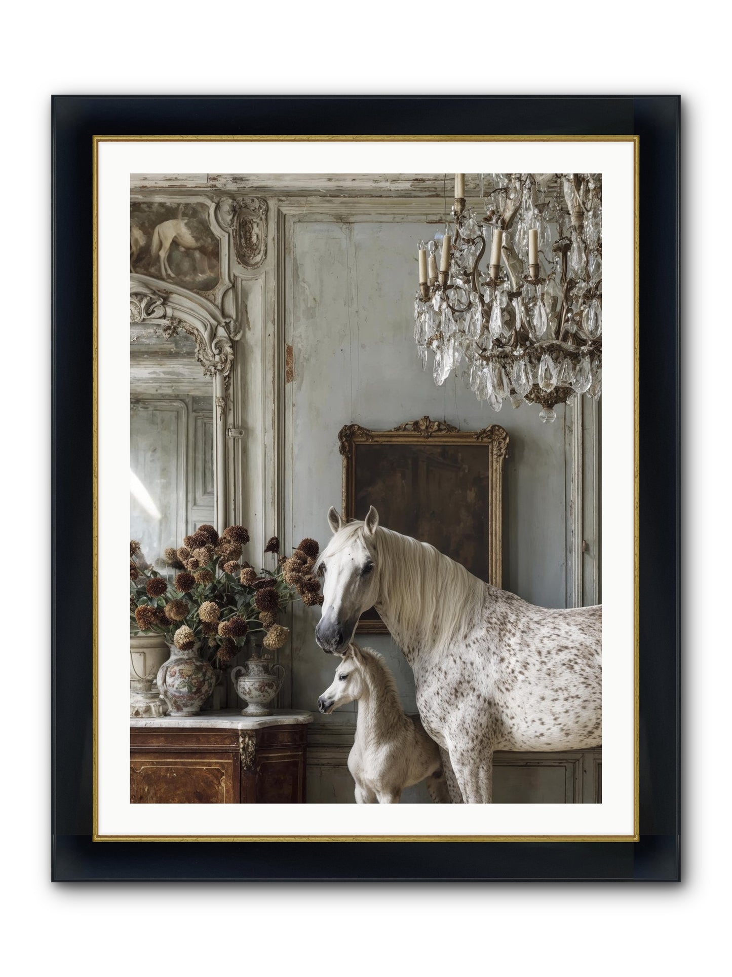 The Diminutive Duchess Framed Print - Wide Black w/Gold 30x40