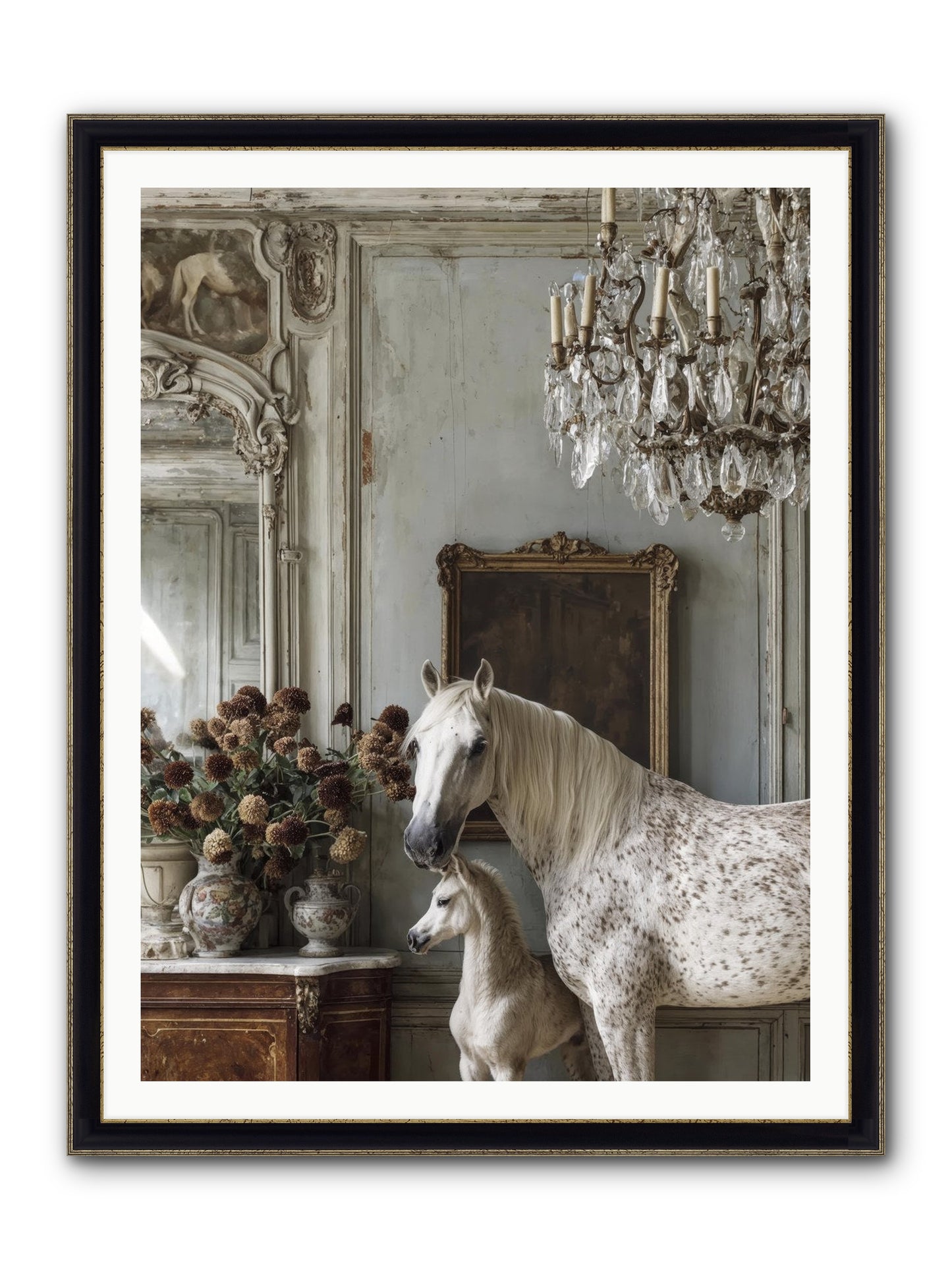 The Diminutive Duchess Framed Print - Black & Gold 36x48