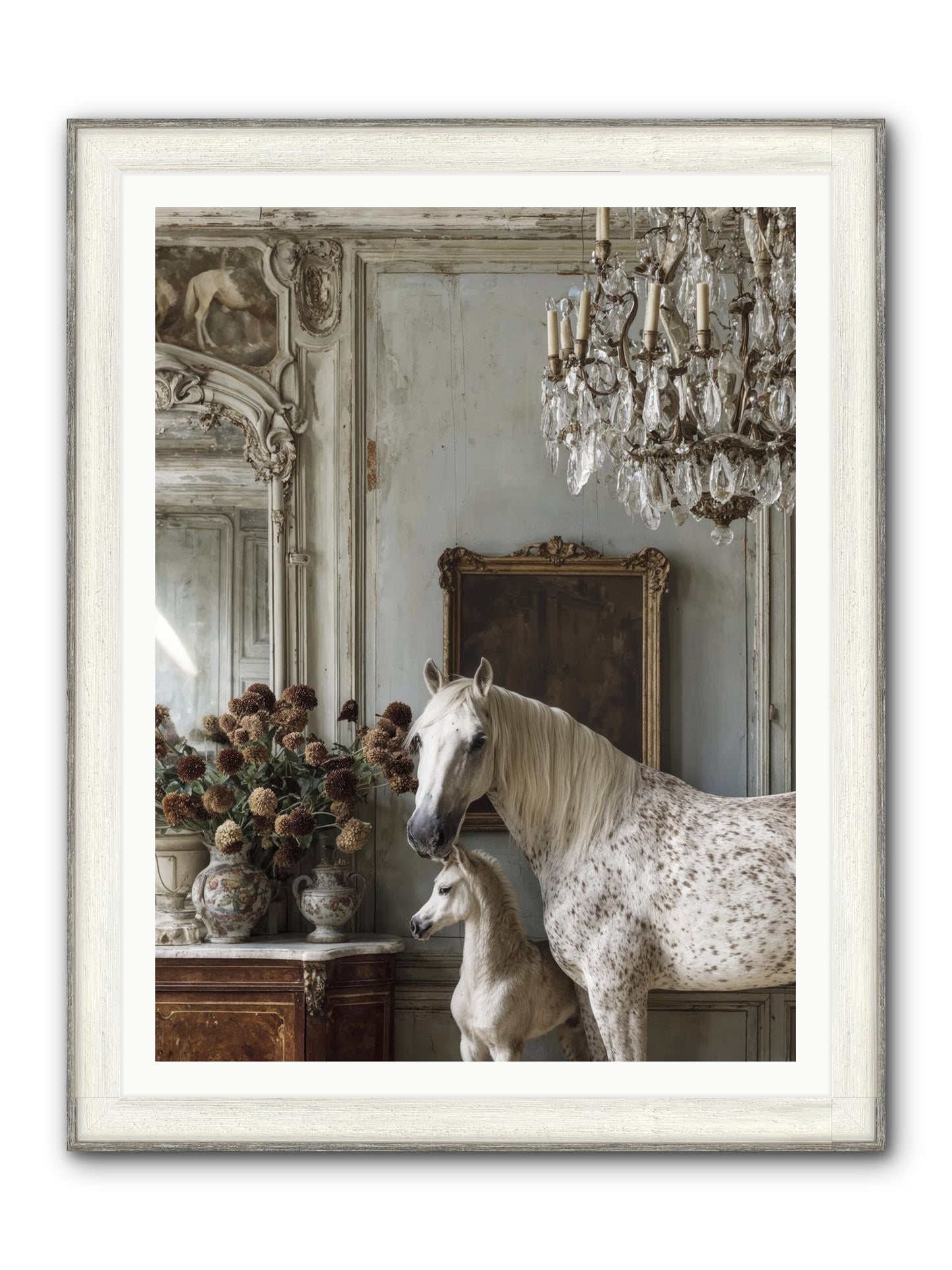 The Diminutive Duchess Framed Print - Driftwood White 36x48