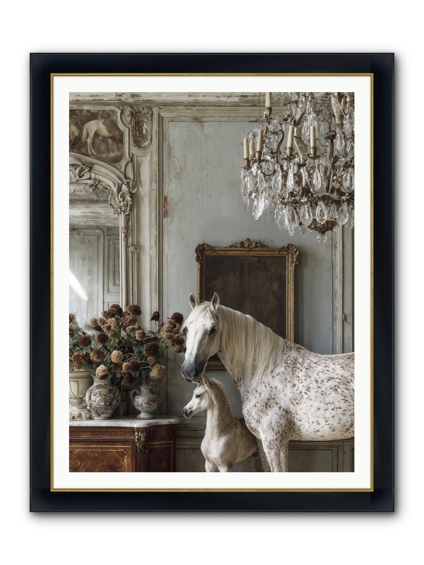 The Diminutive Duchess Framed Print - Wide Black w/Gold 36x48
