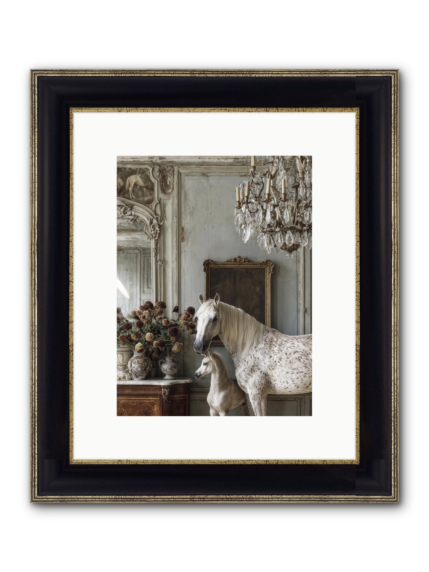 The Diminutive Duchess Framed Print - Black & Gold 9x12