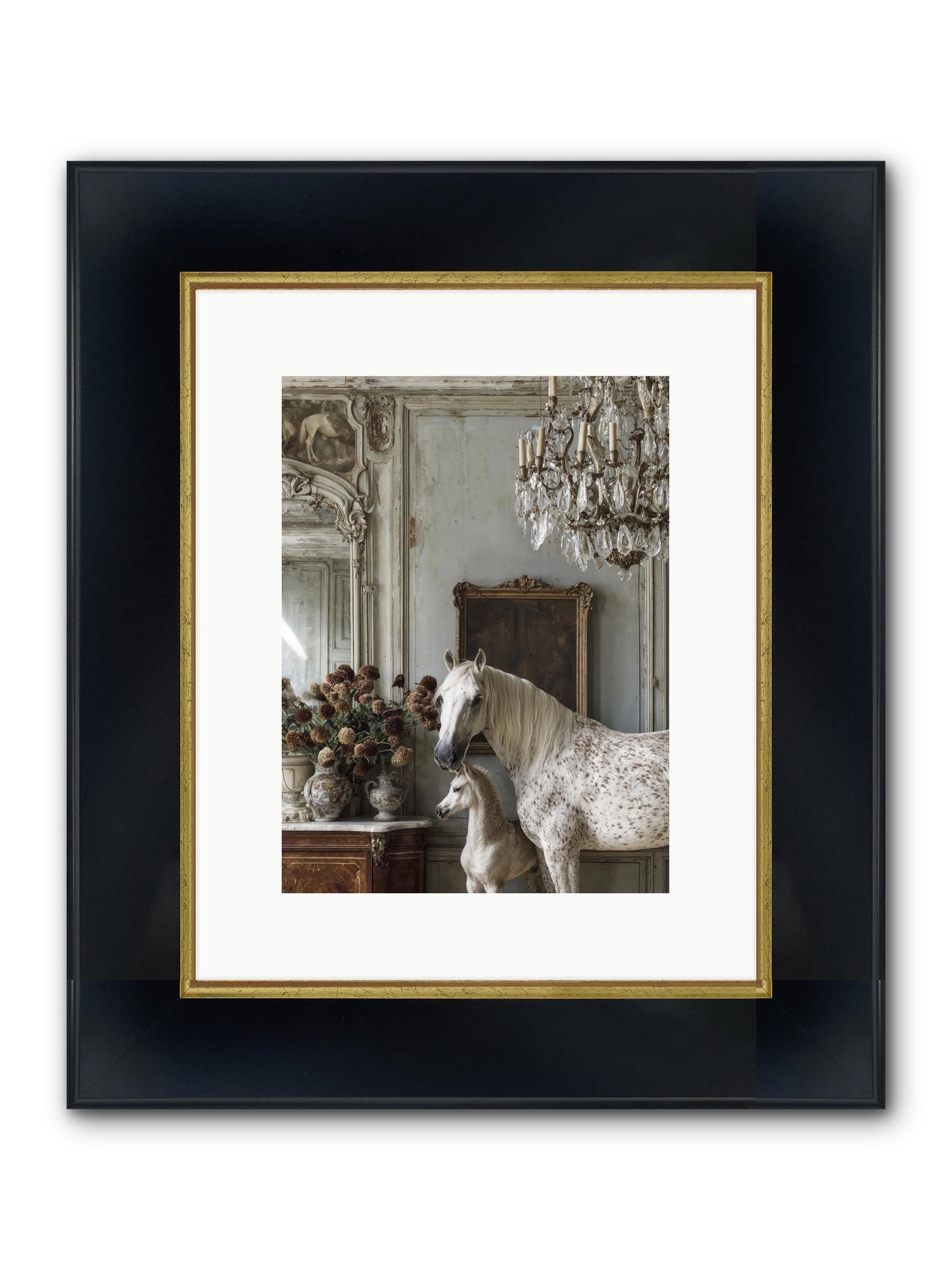 The Diminutive Duchess Framed Print - Wide Black w/Gold 9x12