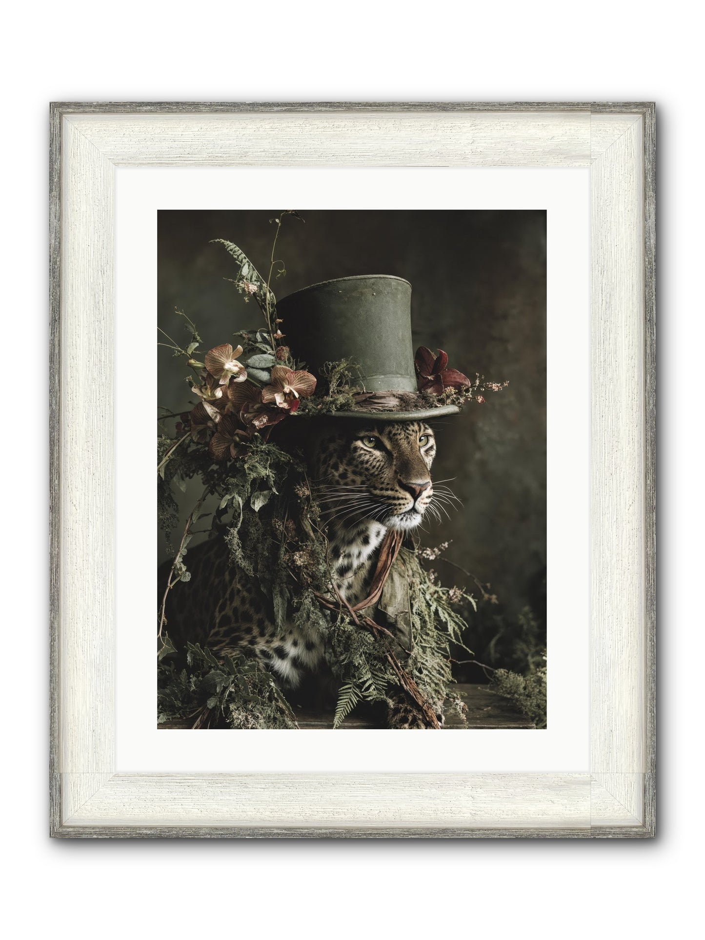 The Divine Manor Framed Print - Driftwood White 18x24