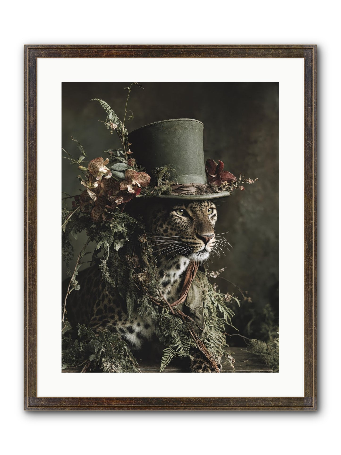 The Divine Manor Framed Print - Slimwoods Black/Gold 18x24