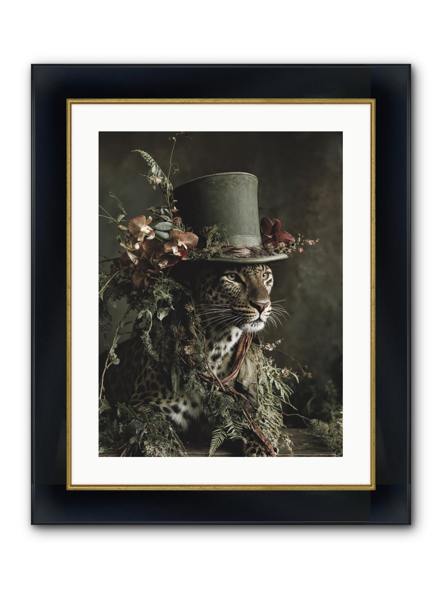 The Divine Manor Framed Print - Wide Black w/Gold 18x24