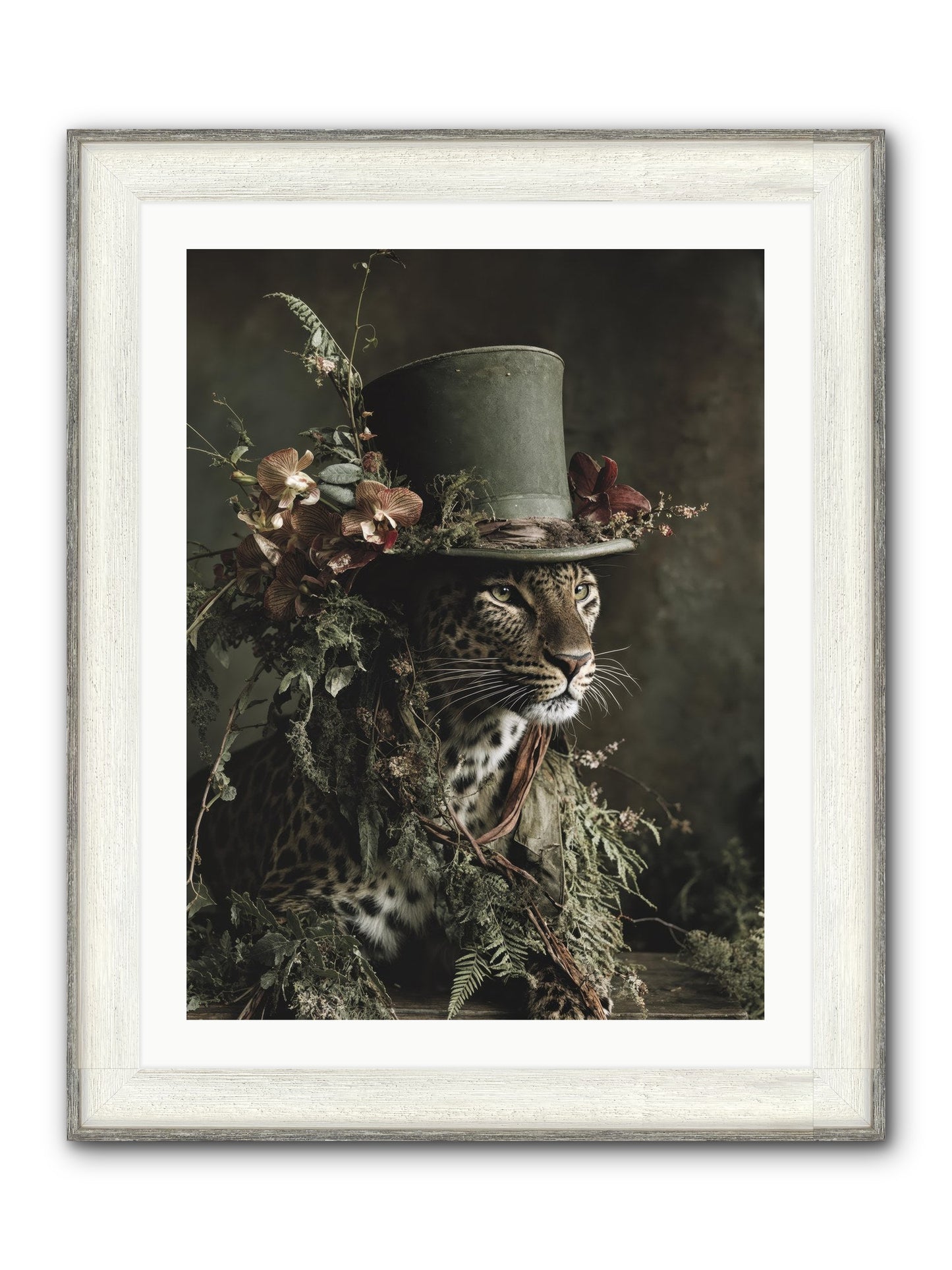The Divine Manor Framed Print - Driftwood White 24x32