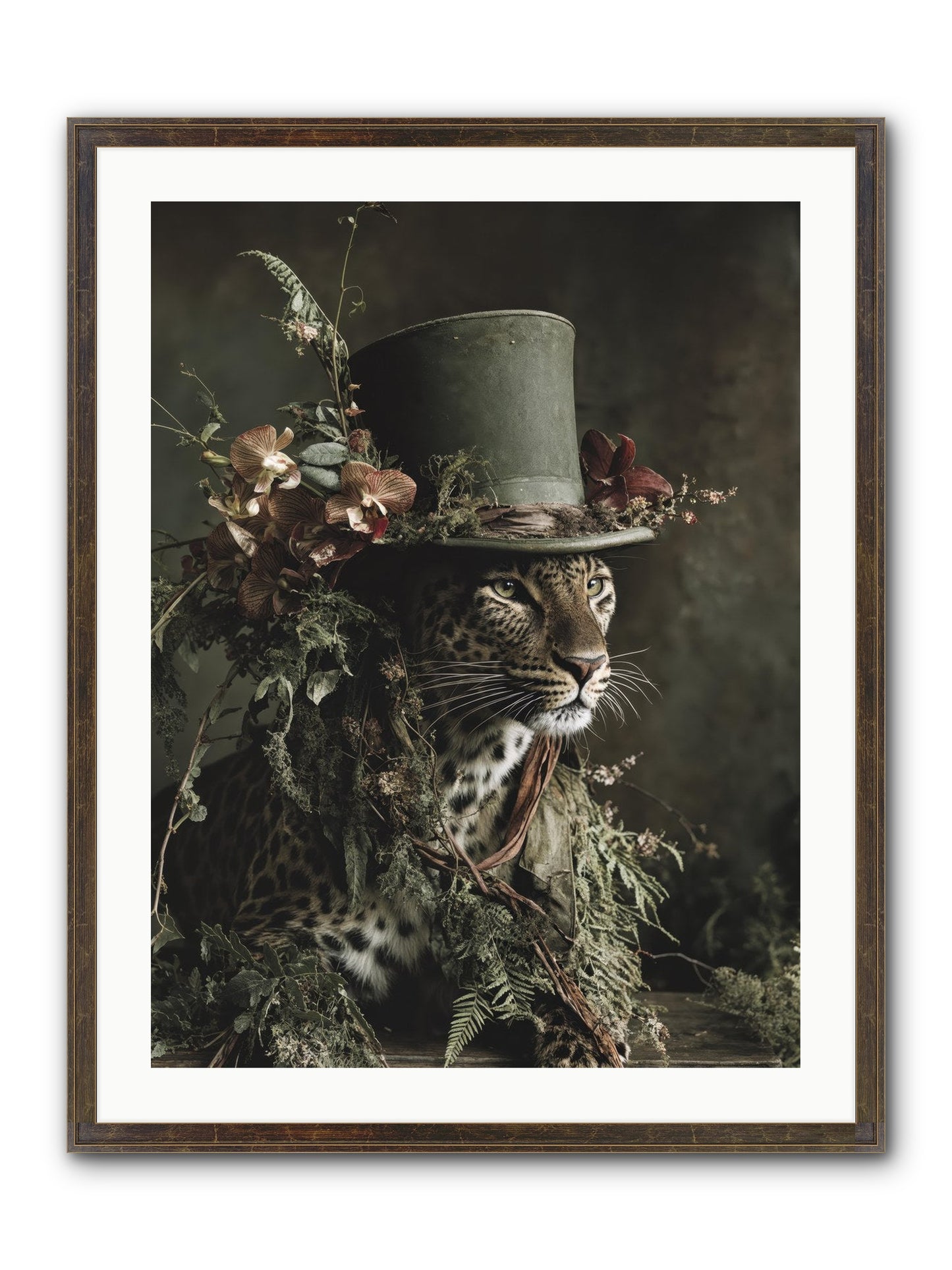The Divine Manor Framed Print - Slimwoods Black/Gold 24x32