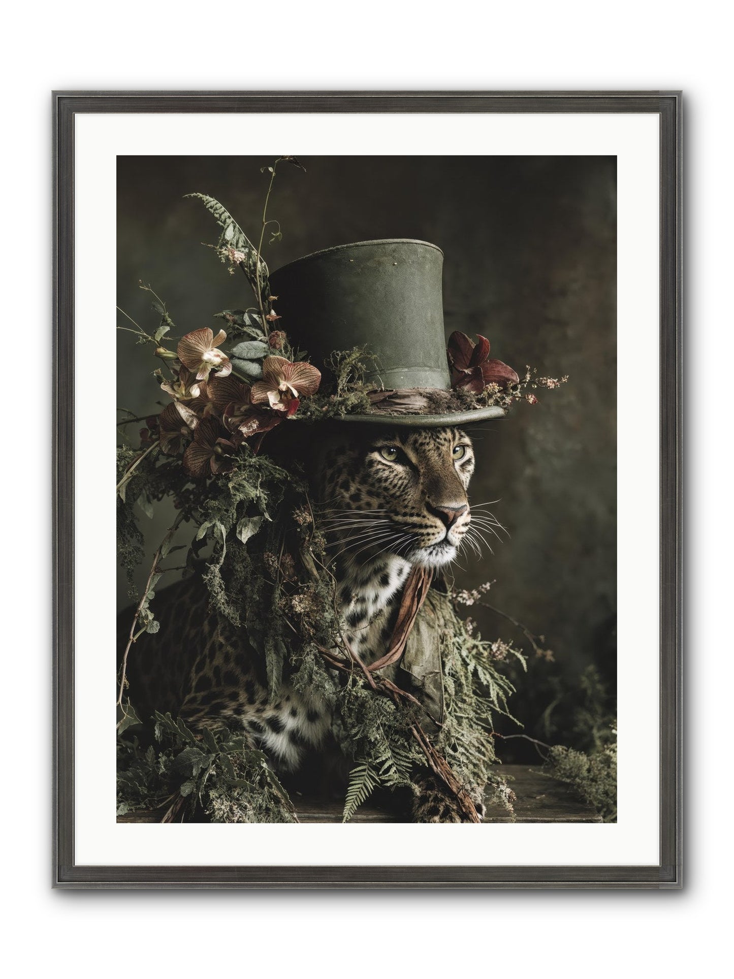 The Divine Manor Framed Print - Slimwoods Black/Silver 24x32