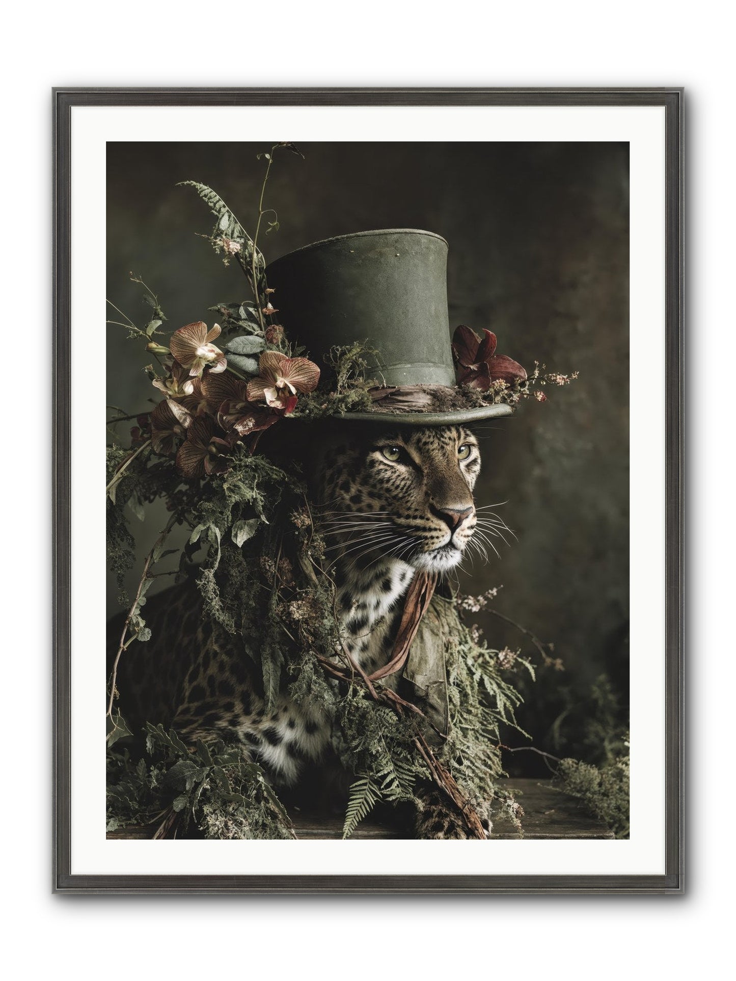 The Divine Manor Framed Print - Slimwoods Black/Silver 30x40