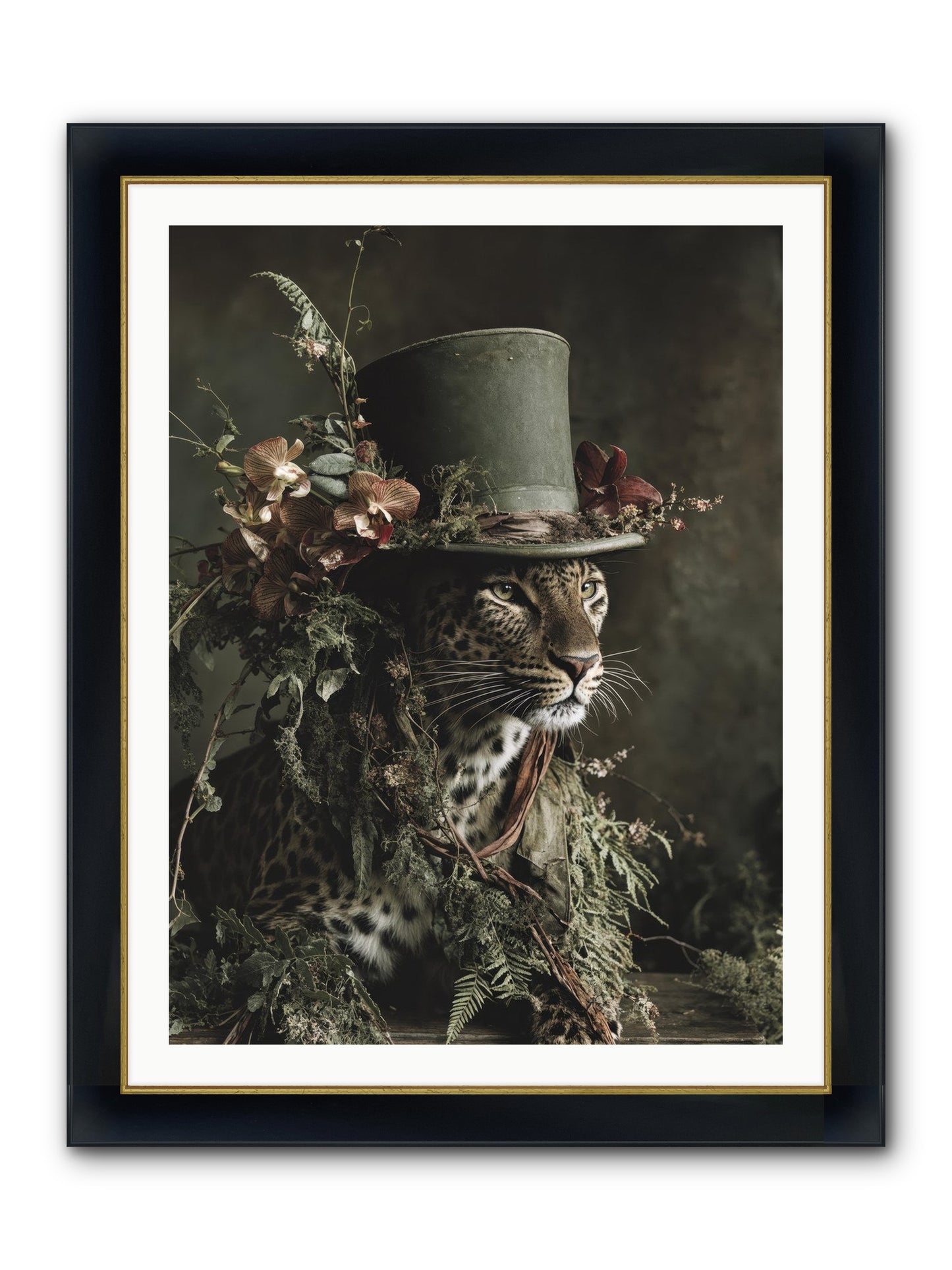 The Divine Manor Framed Print - Wide Black w/Gold 30x40
