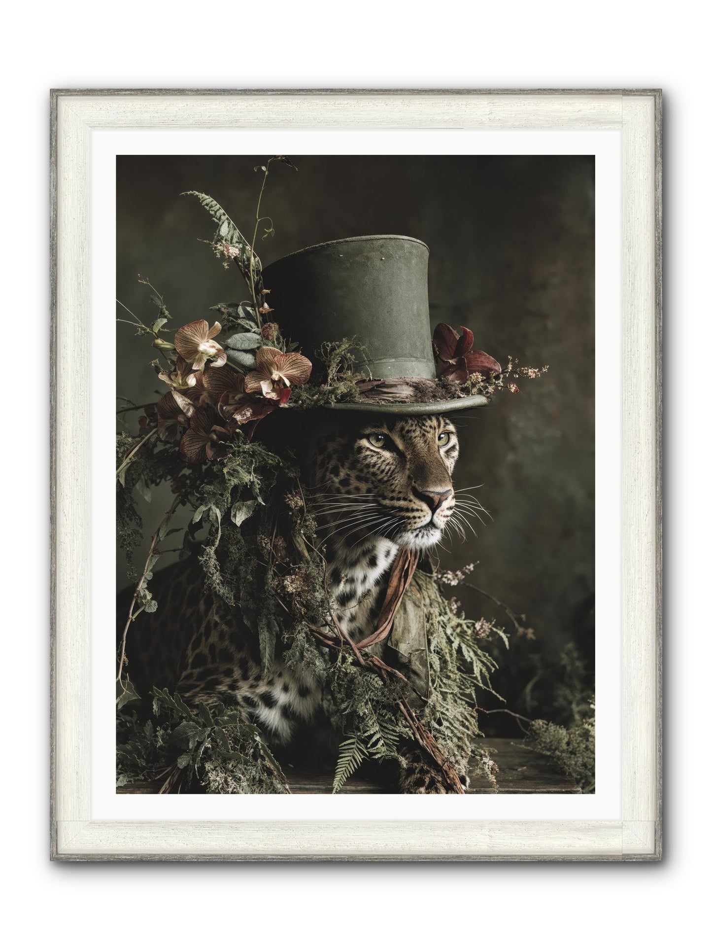 The Divine Manor Framed Print - Driftwood White 36x48