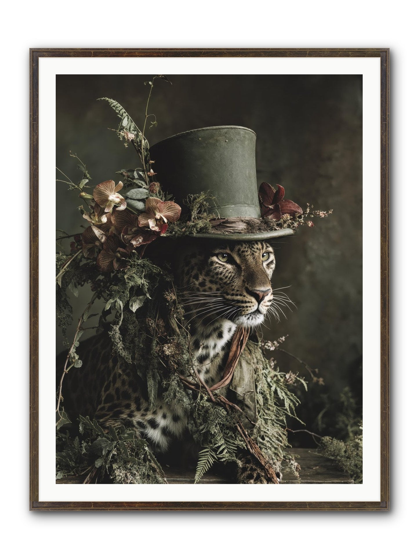 The Divine Manor Framed Print - Slimwoods Black/Gold 36x48