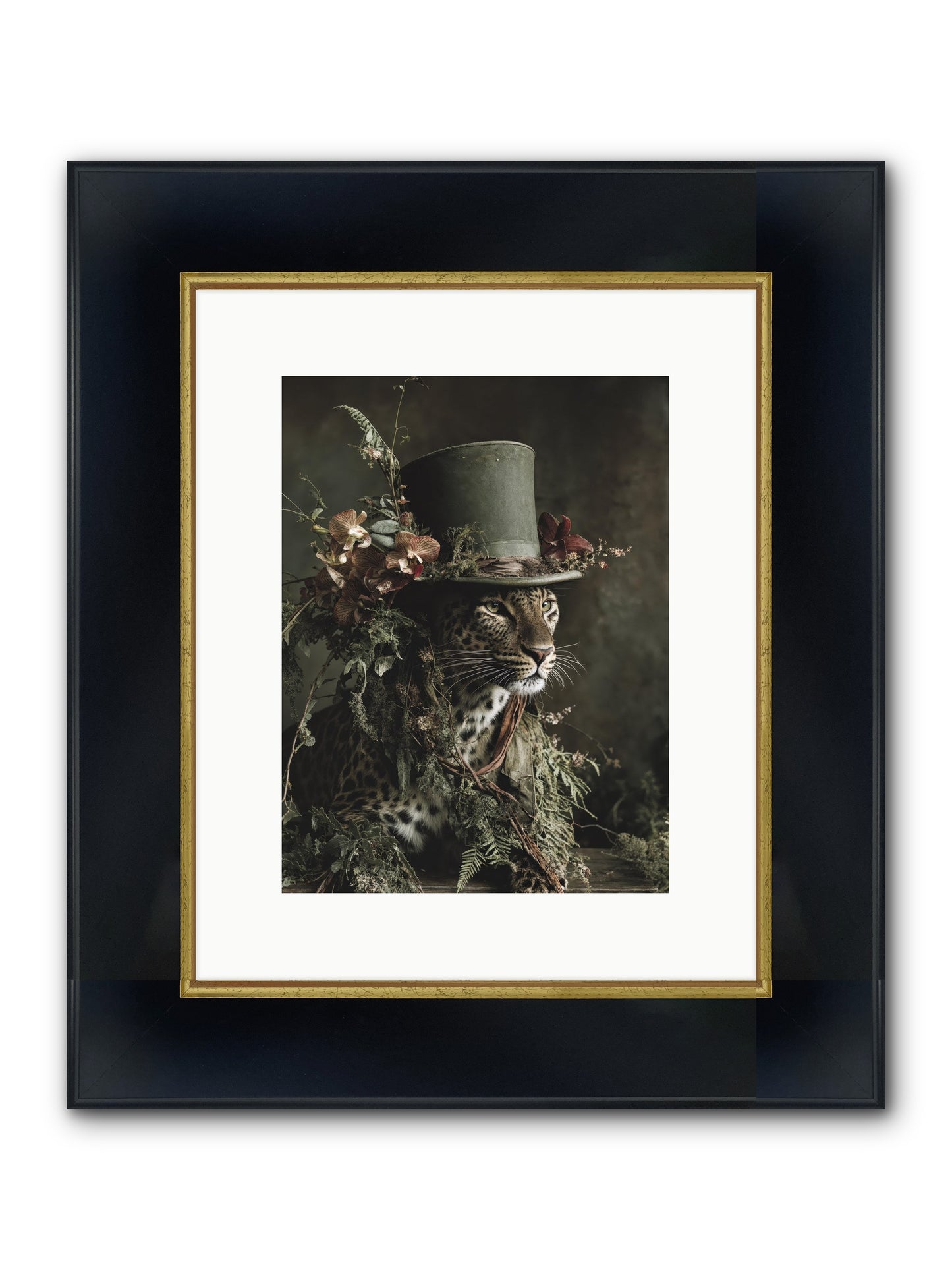 The Divine Manor Framed Print - Wide Black w/Gold 9x12