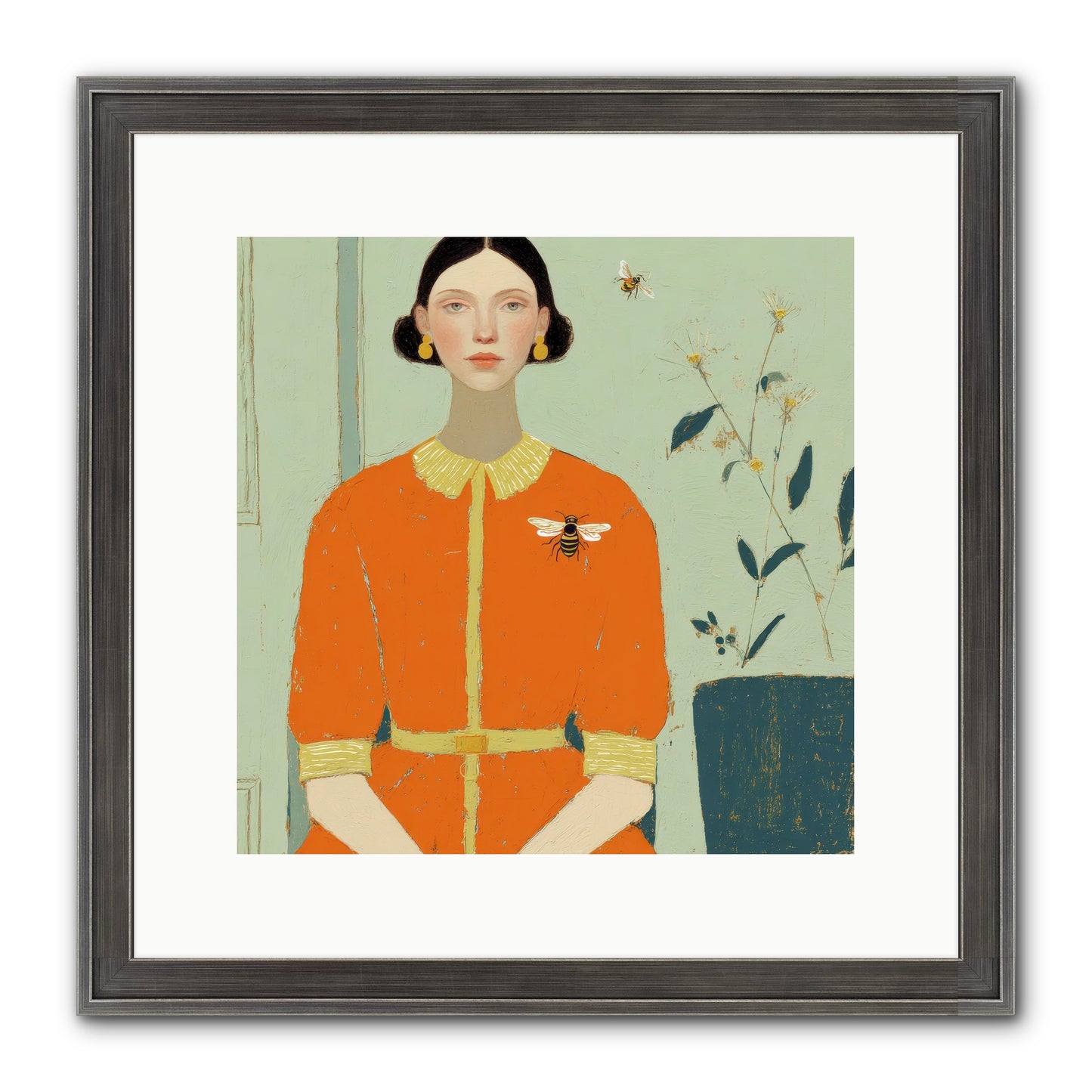 The Doe Delivered Letters Framed Print - Slimwoods Black/Silver 12x12
