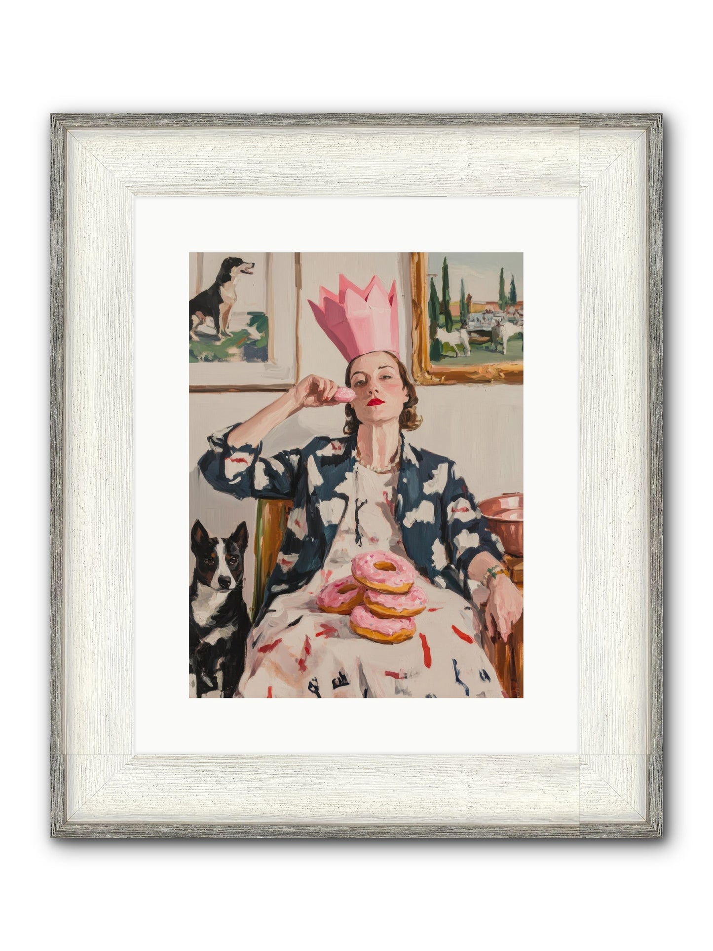 The Donut Diarist Framed Print - Driftwood White 12x16