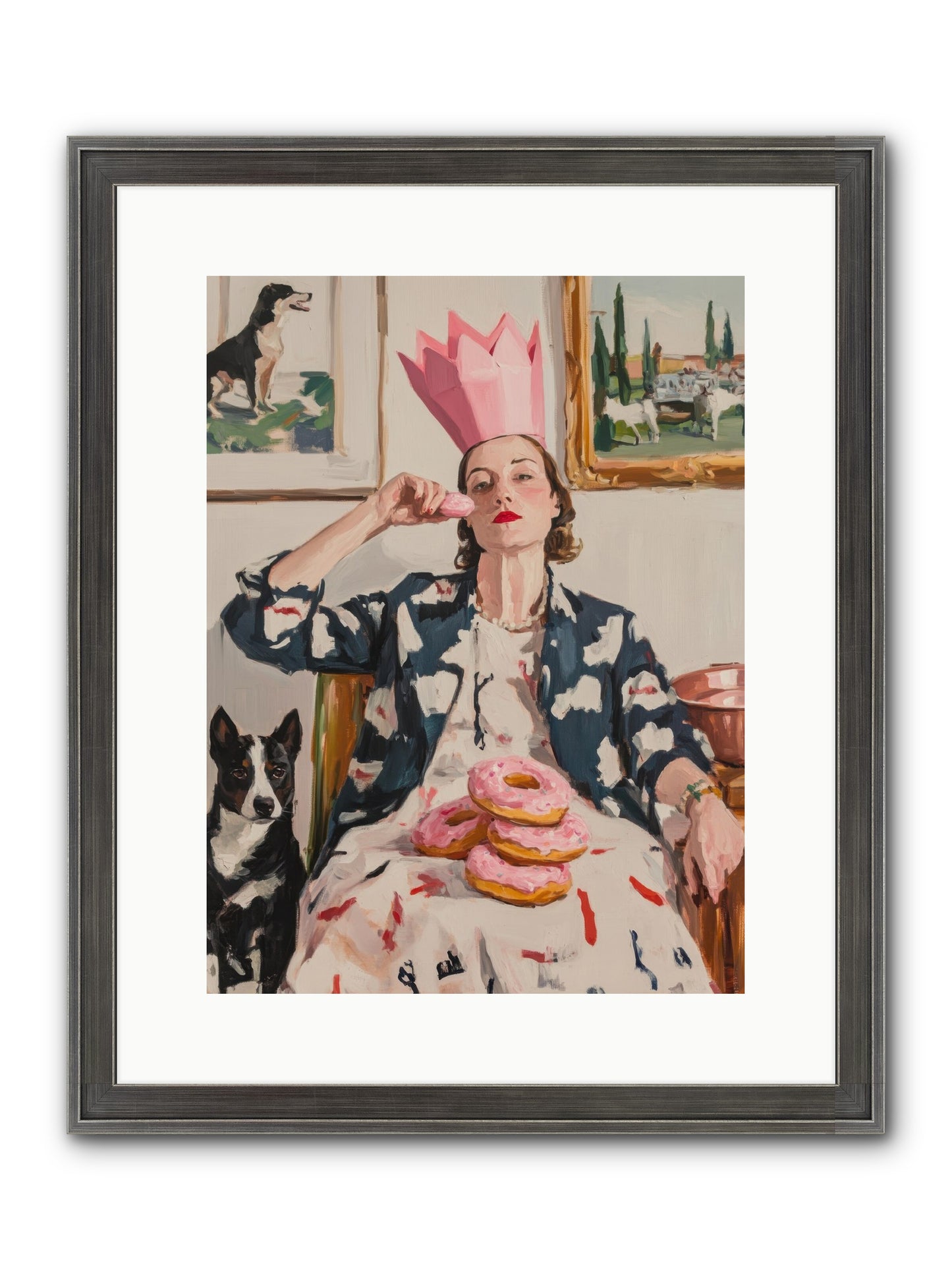 The Donut Diarist Framed Print - Slimwoods Black/Silver 12x16
