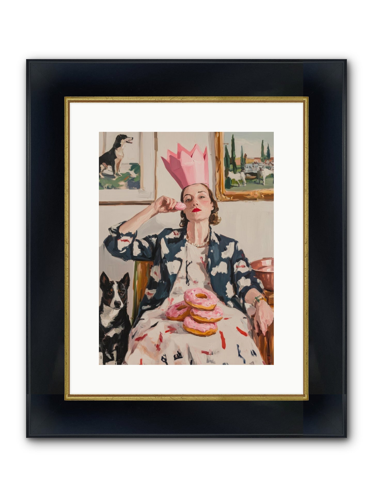 The Donut Diarist Framed Print - Wide Black w/Gold 12x16