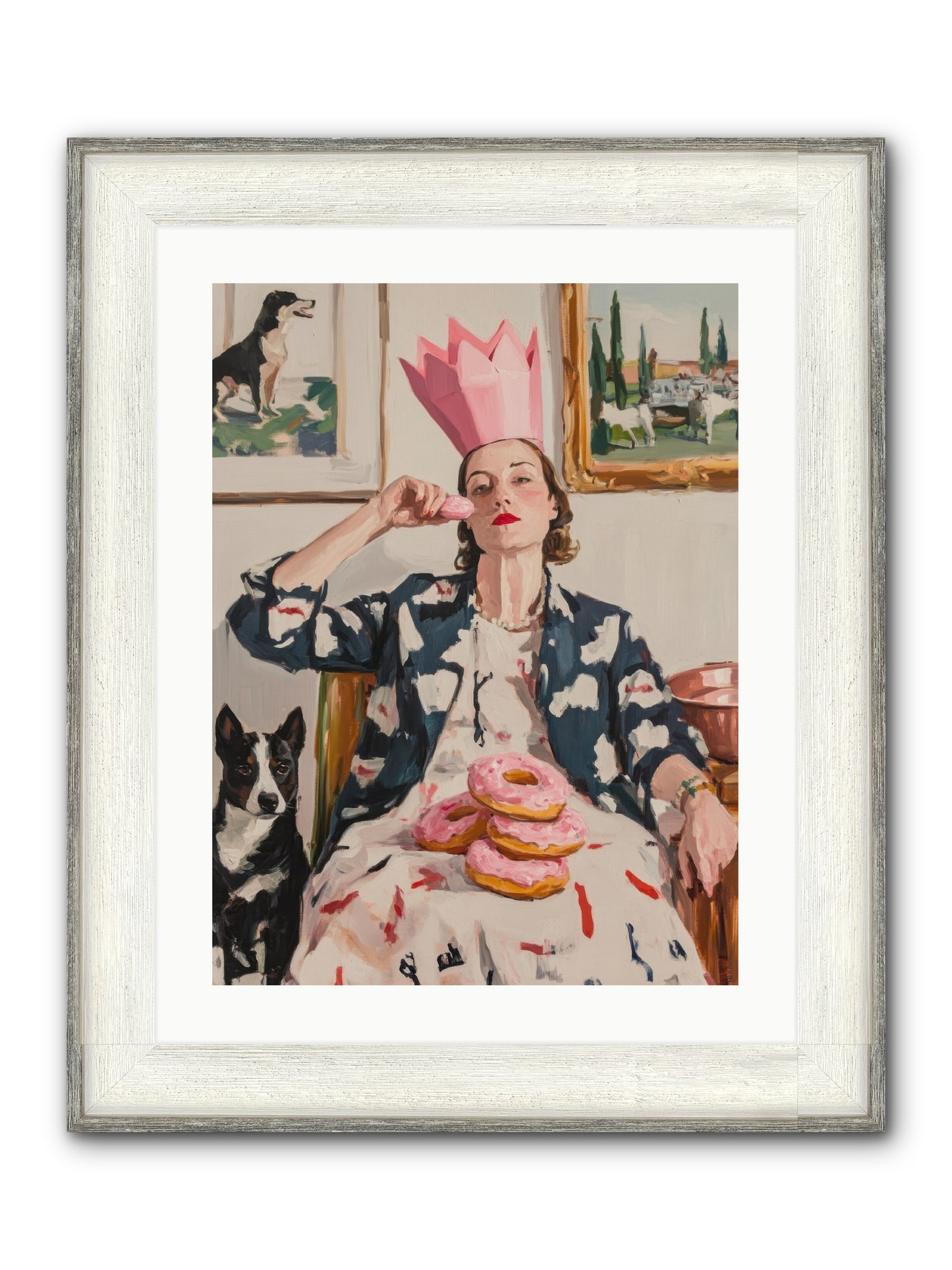 The Donut Diarist Framed Print - Driftwood White 18x24