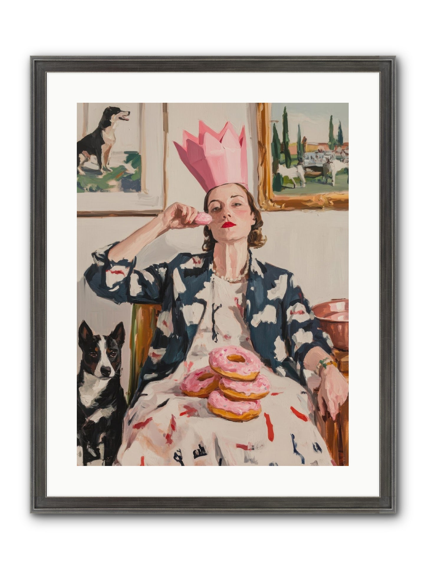 The Donut Diarist Framed Print - Slimwoods Black/Silver 18x24