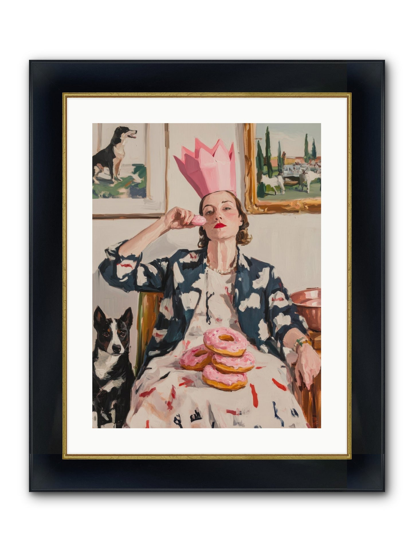 The Donut Diarist Framed Print - Wide Black w/Gold 18x24