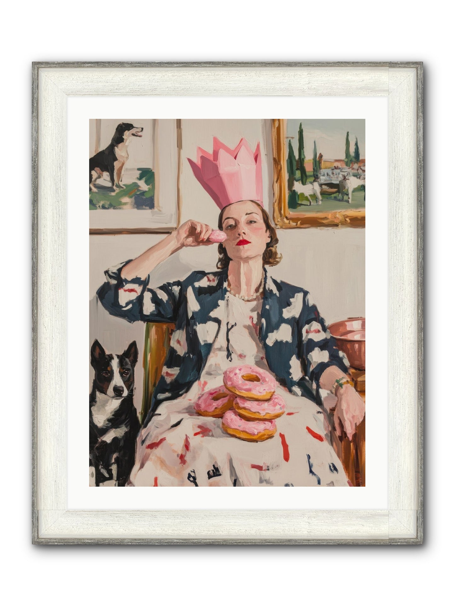 The Donut Diarist Framed Print - Driftwood White 24x32