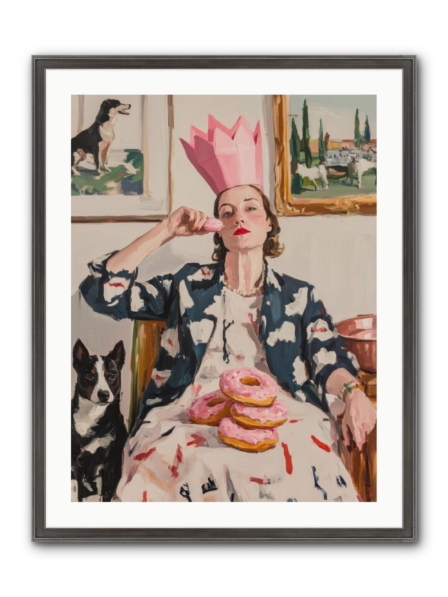 The Donut Diarist Framed Print - Slimwoods Black/Silver 24x32