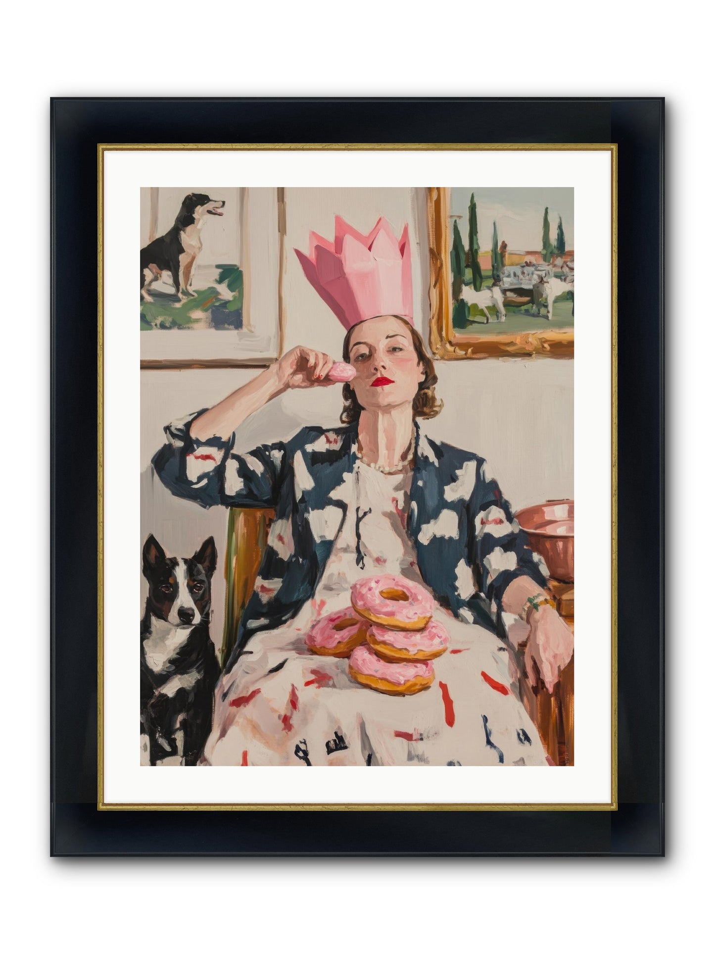 The Donut Diarist Framed Print - Wide Black w/Gold 24x32
