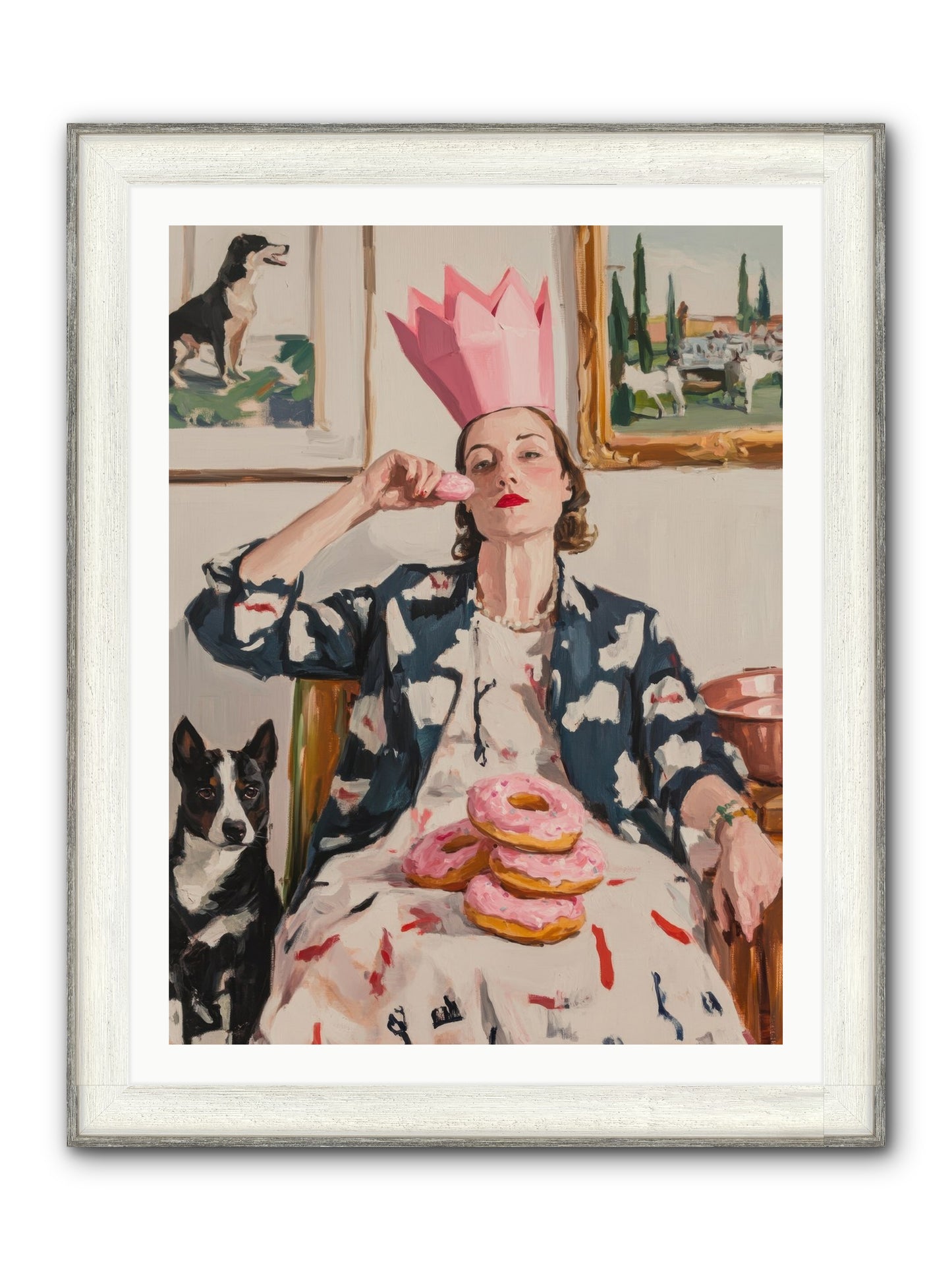 The Donut Diarist Framed Print - Driftwood White 30x40
