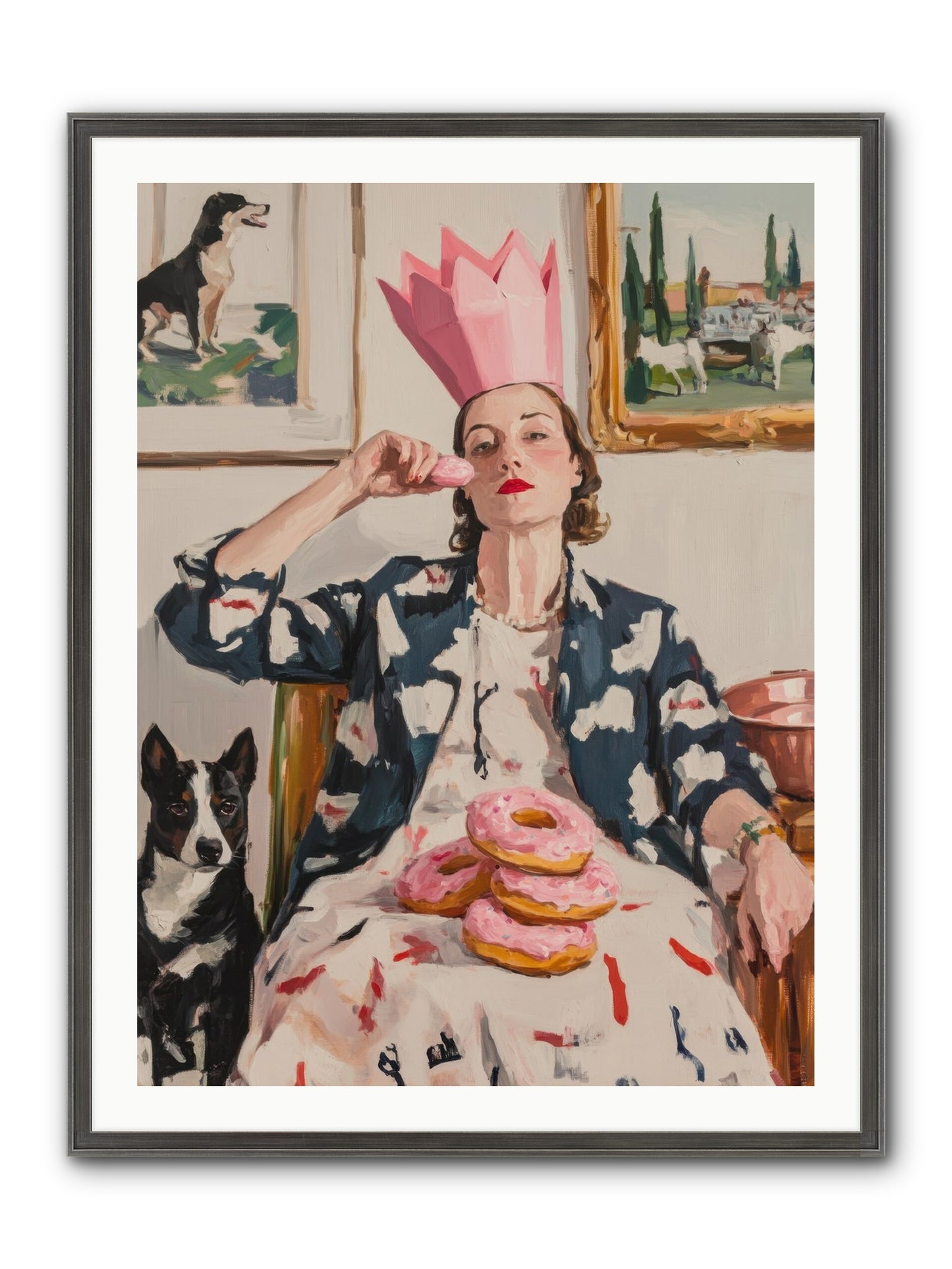 The Donut Diarist Framed Print - Slimwoods Black/Silver 30x40