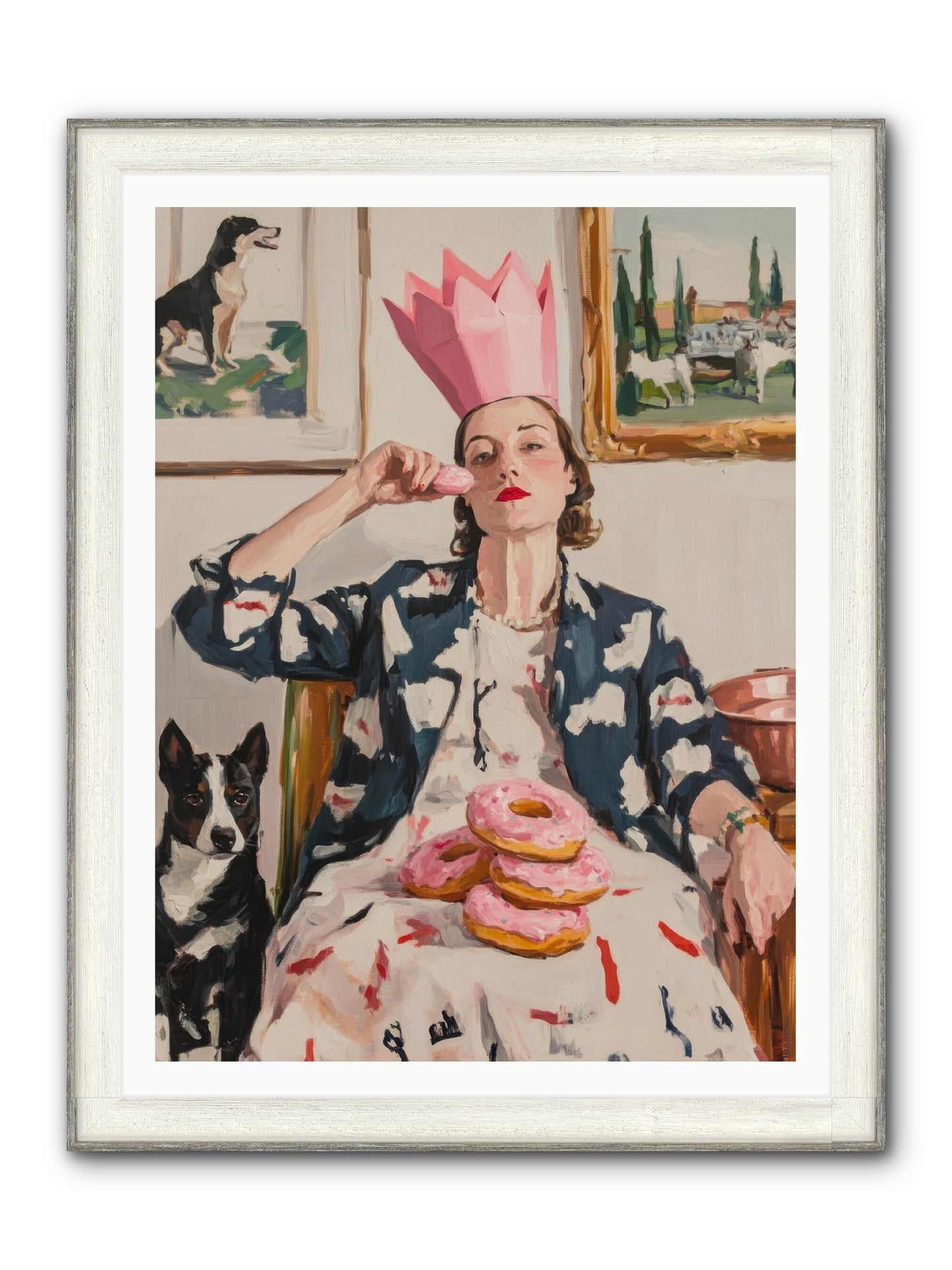 The Donut Diarist Framed Print - Driftwood White 36x48