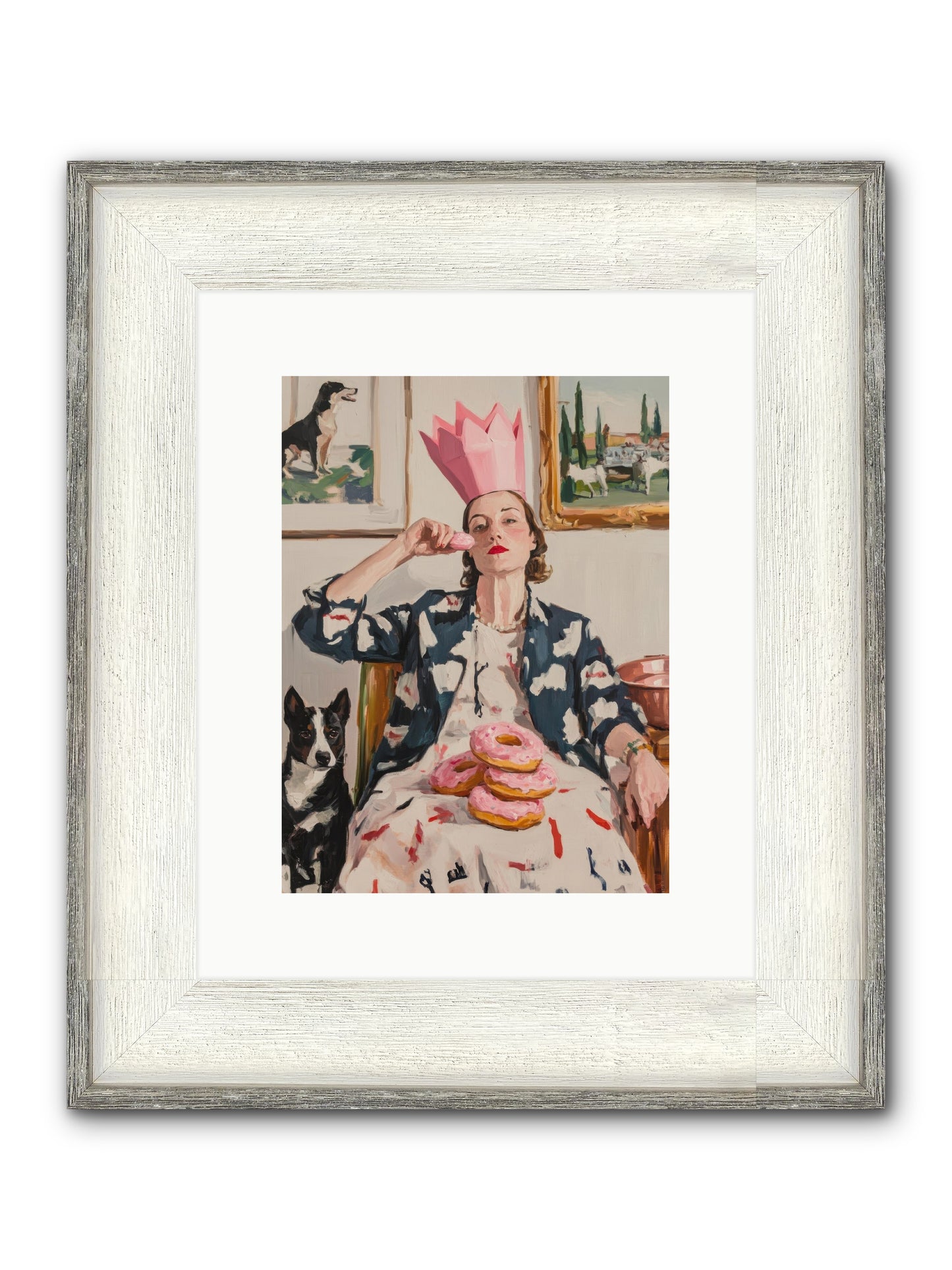 The Donut Diarist Framed Print - Driftwood White 9x12