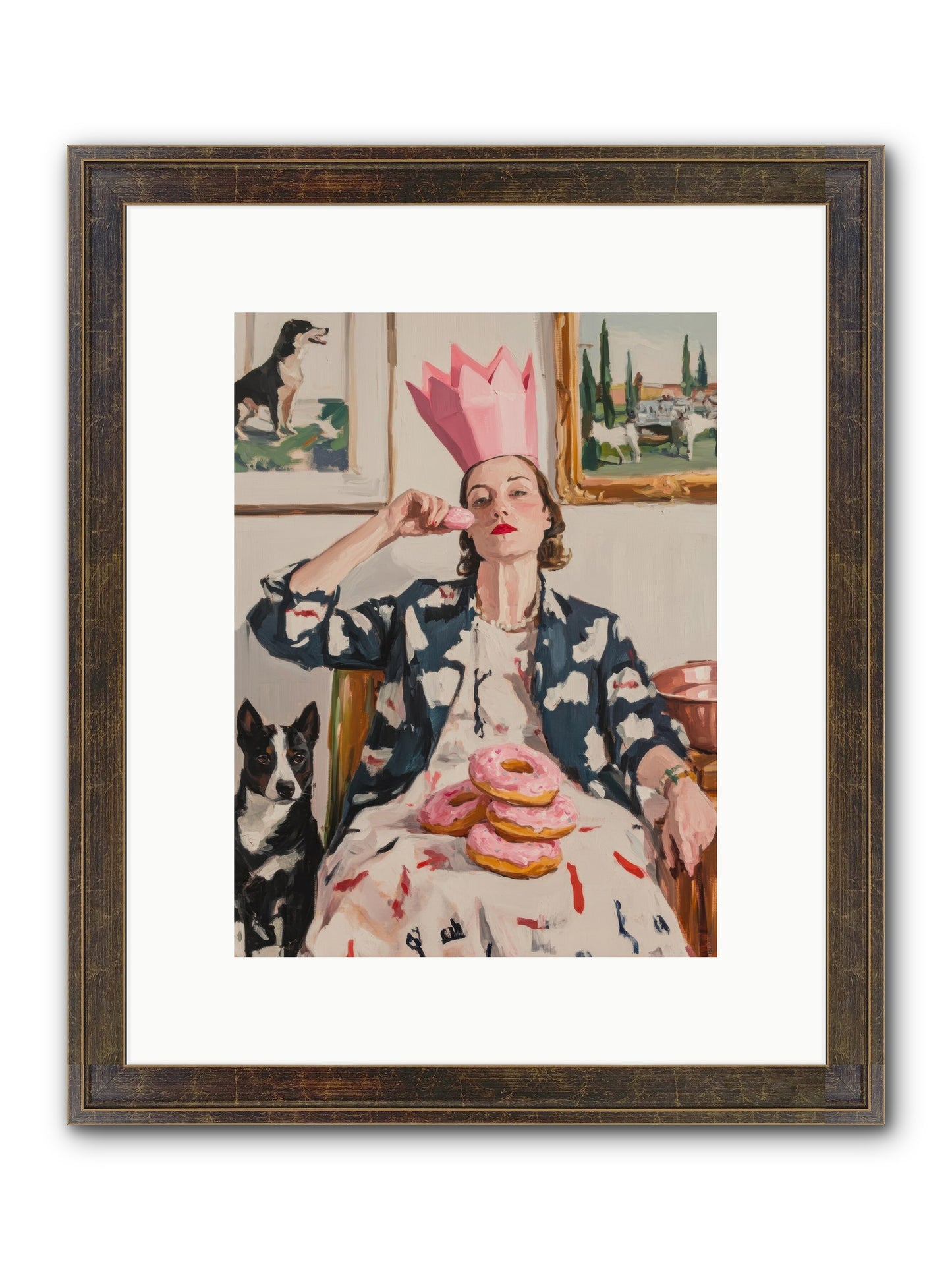 The Donut Diarist Framed Print - Slimwoods Black/Gold 9x12